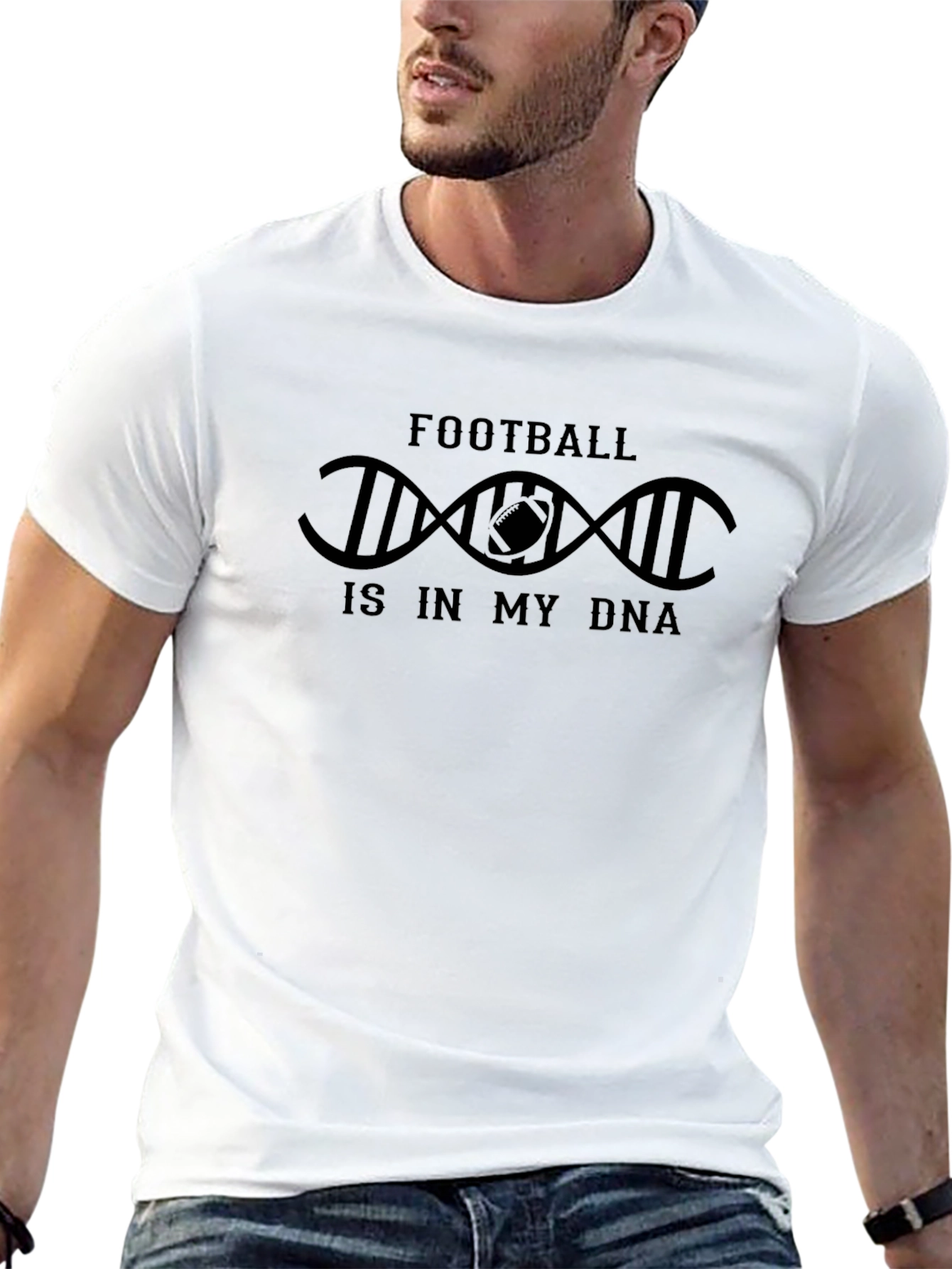 Football DNA Graphic Tee - Soft Cotton T-Shirt