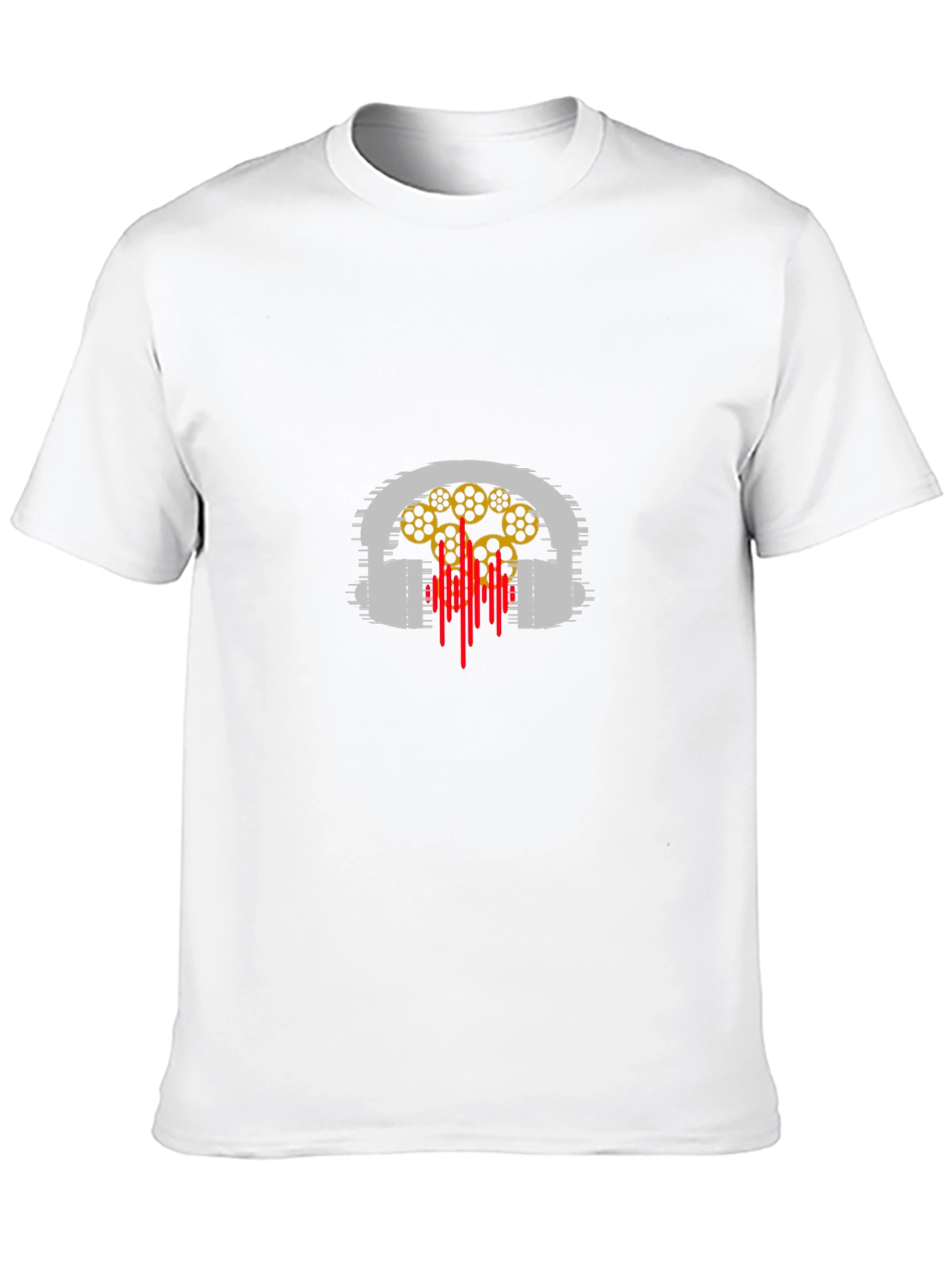Headphones Graphic Black T-Shirt