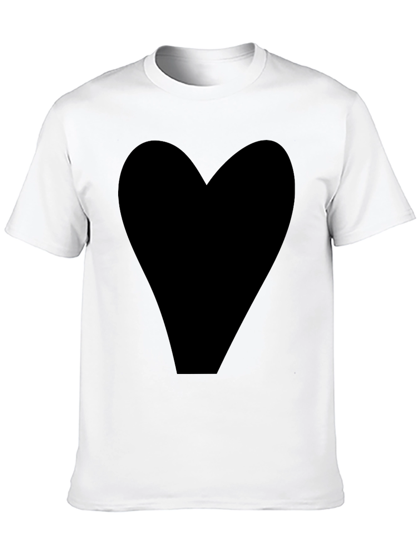Black Heart Graphic Tee - Casual Style