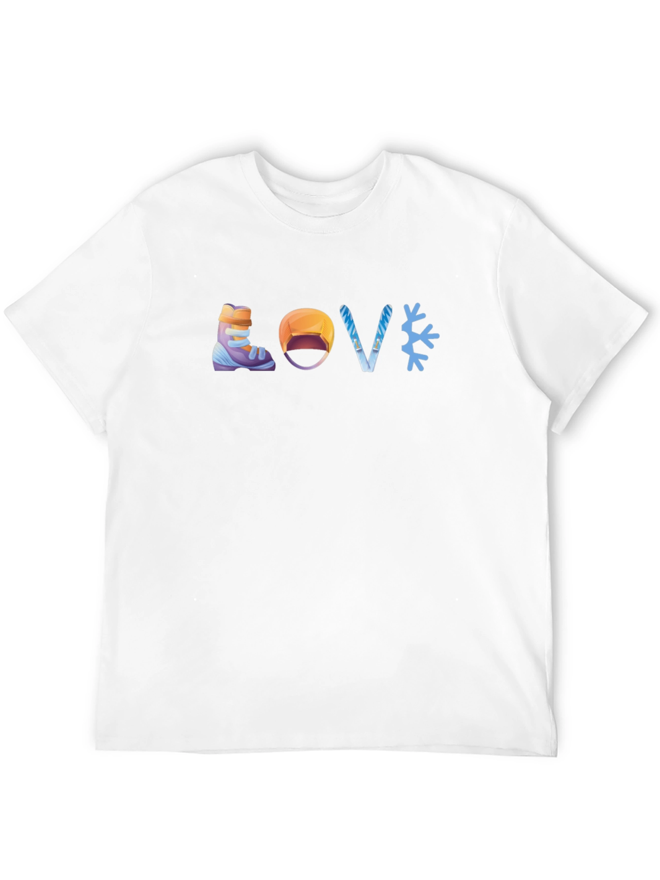 Love Skiing Black T-Shirt