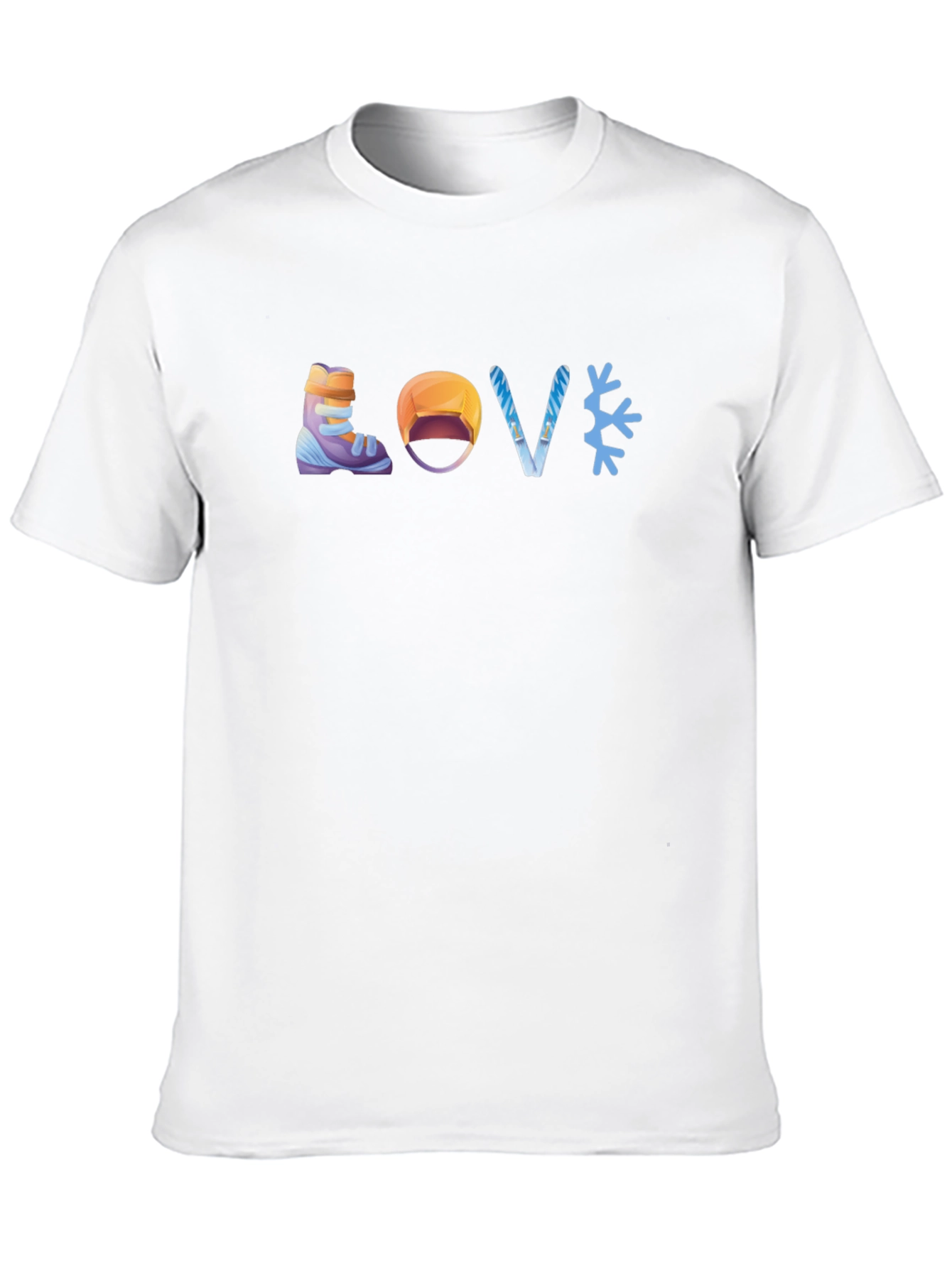 Love Skiing Black T-Shirt