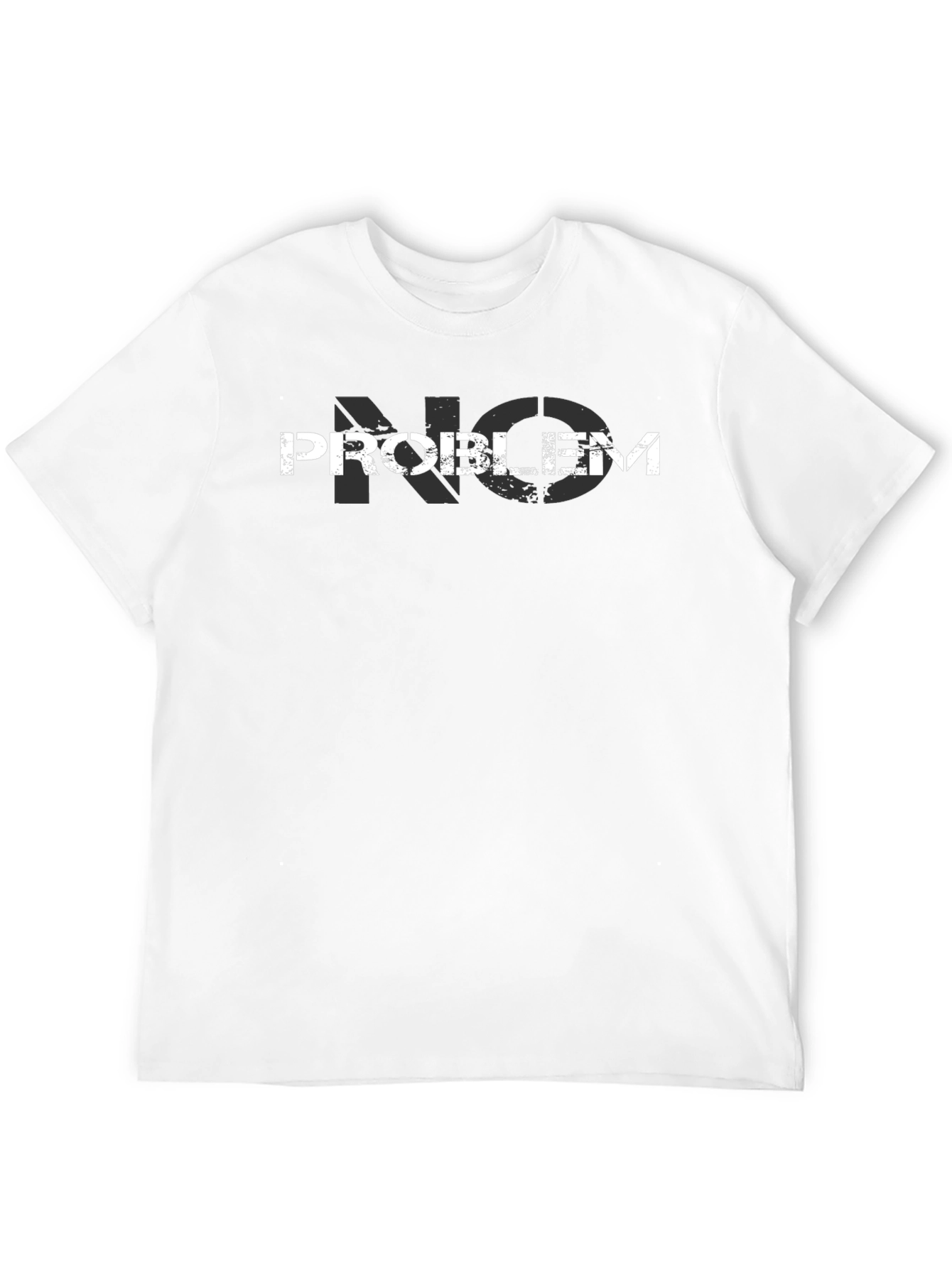 No Problem Mens Black Graphic T-Shirt