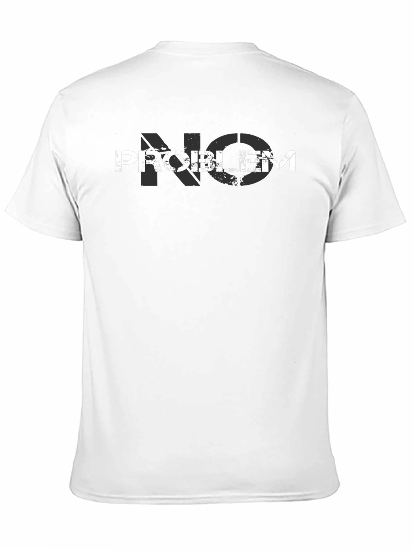 No Problem Mens Black Graphic T-Shirt