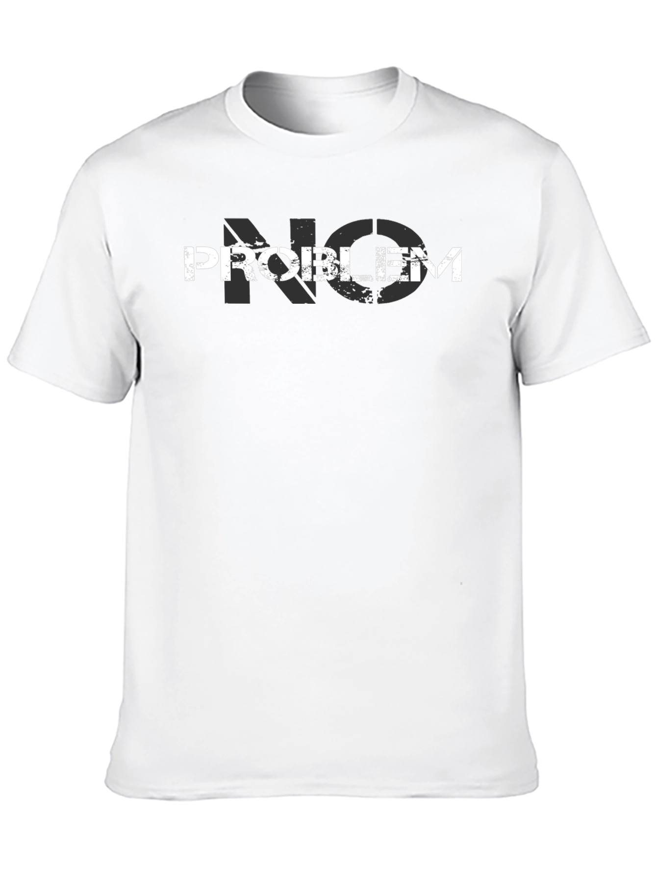 No Problem Mens Black Graphic T-Shirt