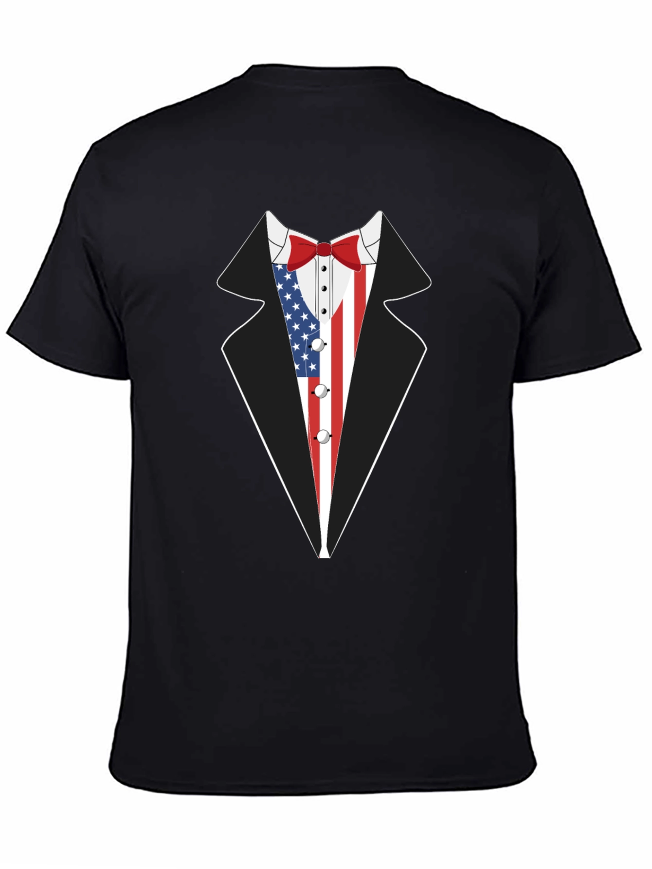 American Flag Tuxedo T-Shirt Patriotic Style