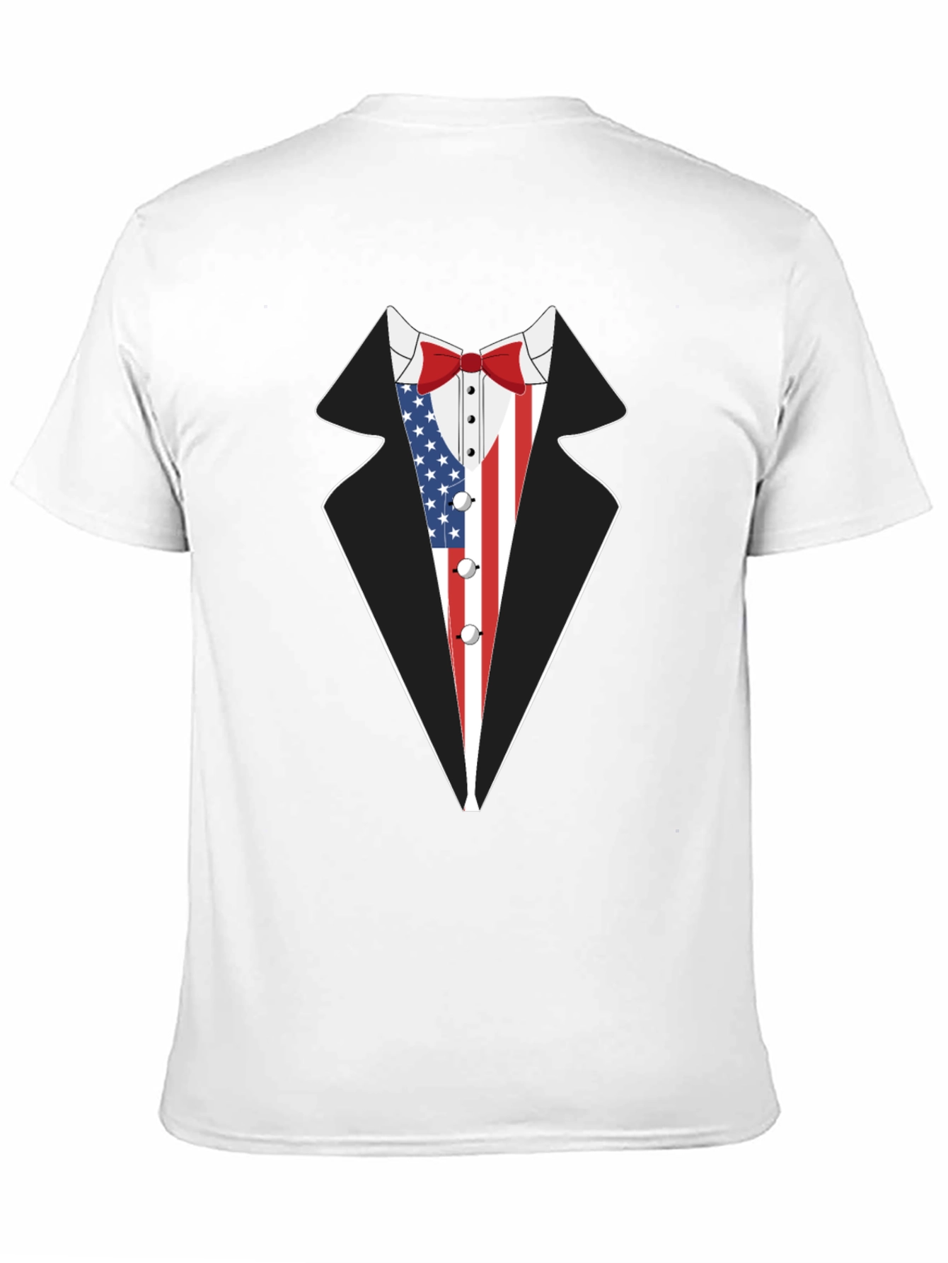 American Flag Tuxedo T-Shirt Patriotic Style