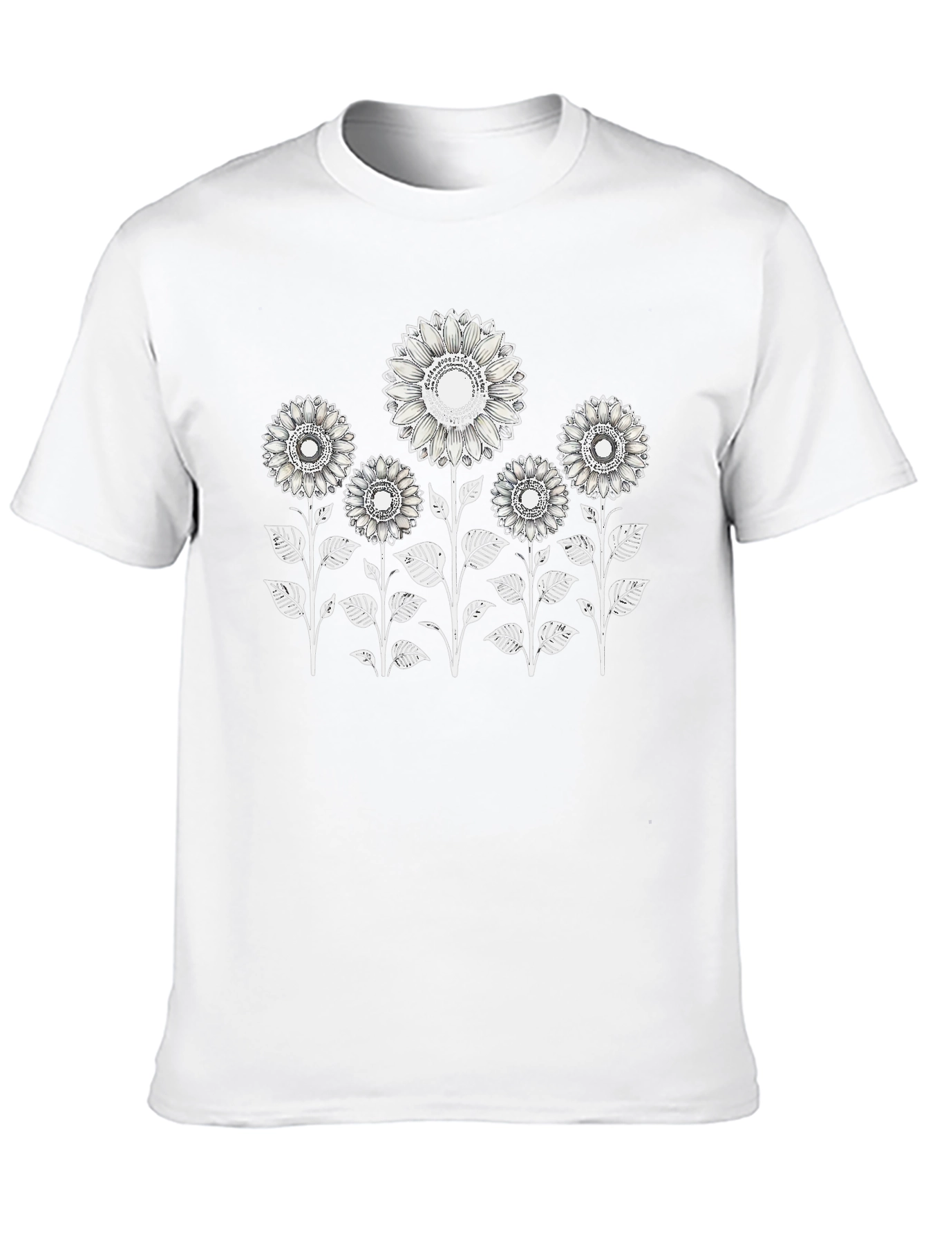 Sunflower Graphic Tee - Black Cotton T-Shirt