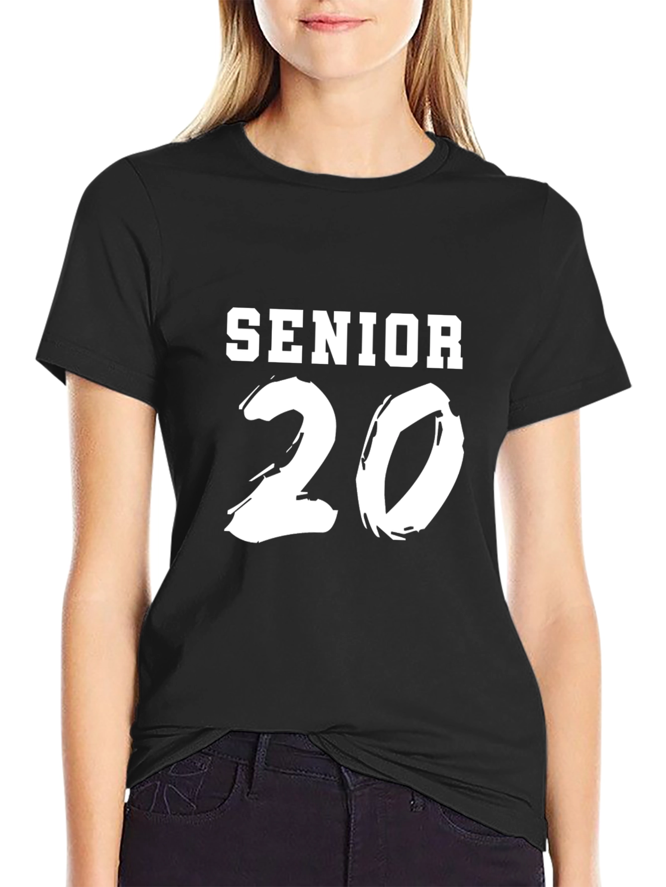 Senior 20 T-Shirt Graduation Black Tee