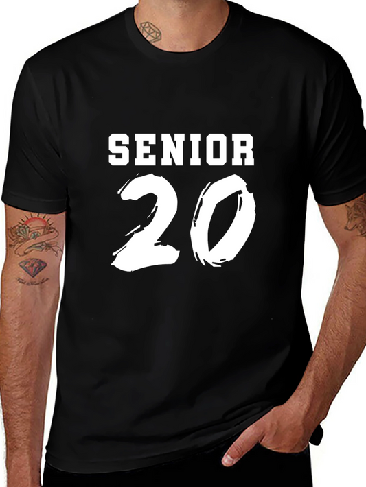 Senior 20 T-Shirt Graduation Black Tee