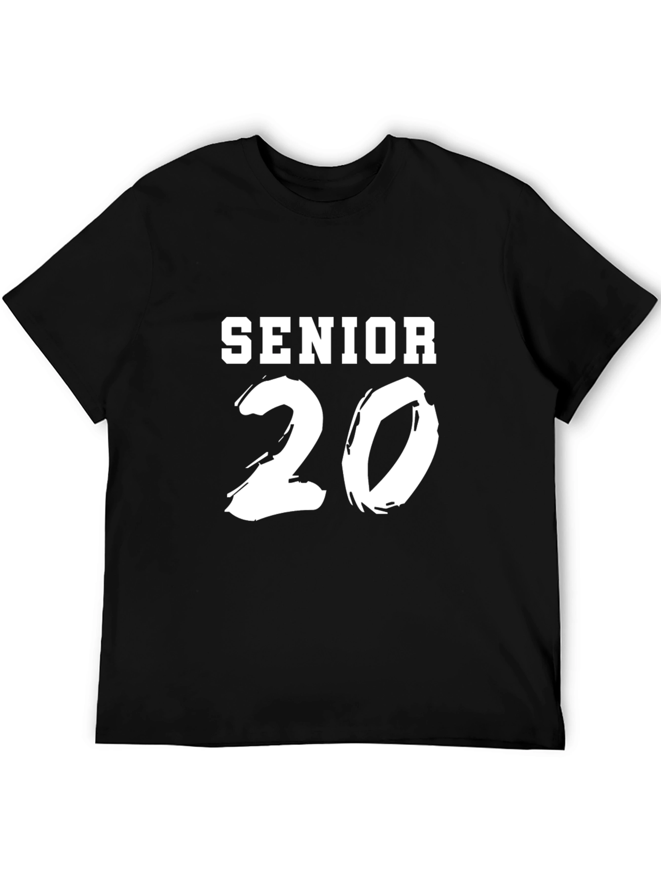 Senior 20 T-Shirt Graduation Black Tee