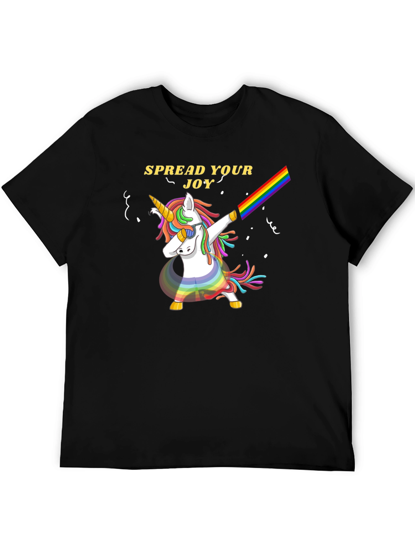 Spread Joy Unicorn Dab Rainbow T-Shirt