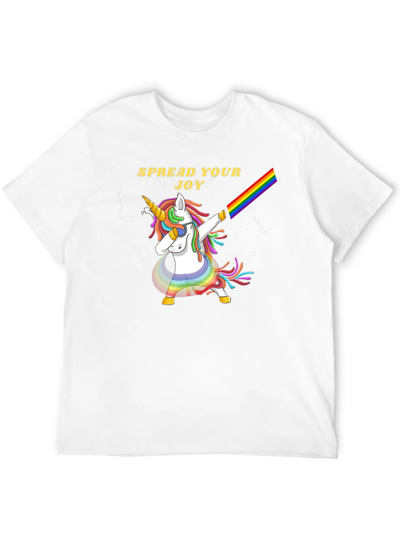 Spread Joy Unicorn Dab Rainbow T-Shirt