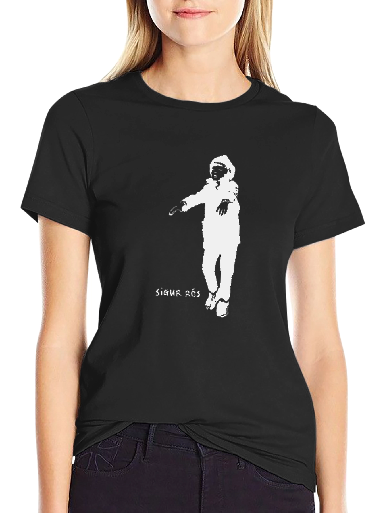 Sigur Ros T-Shirt Black Cotton Astronaut Graphic
