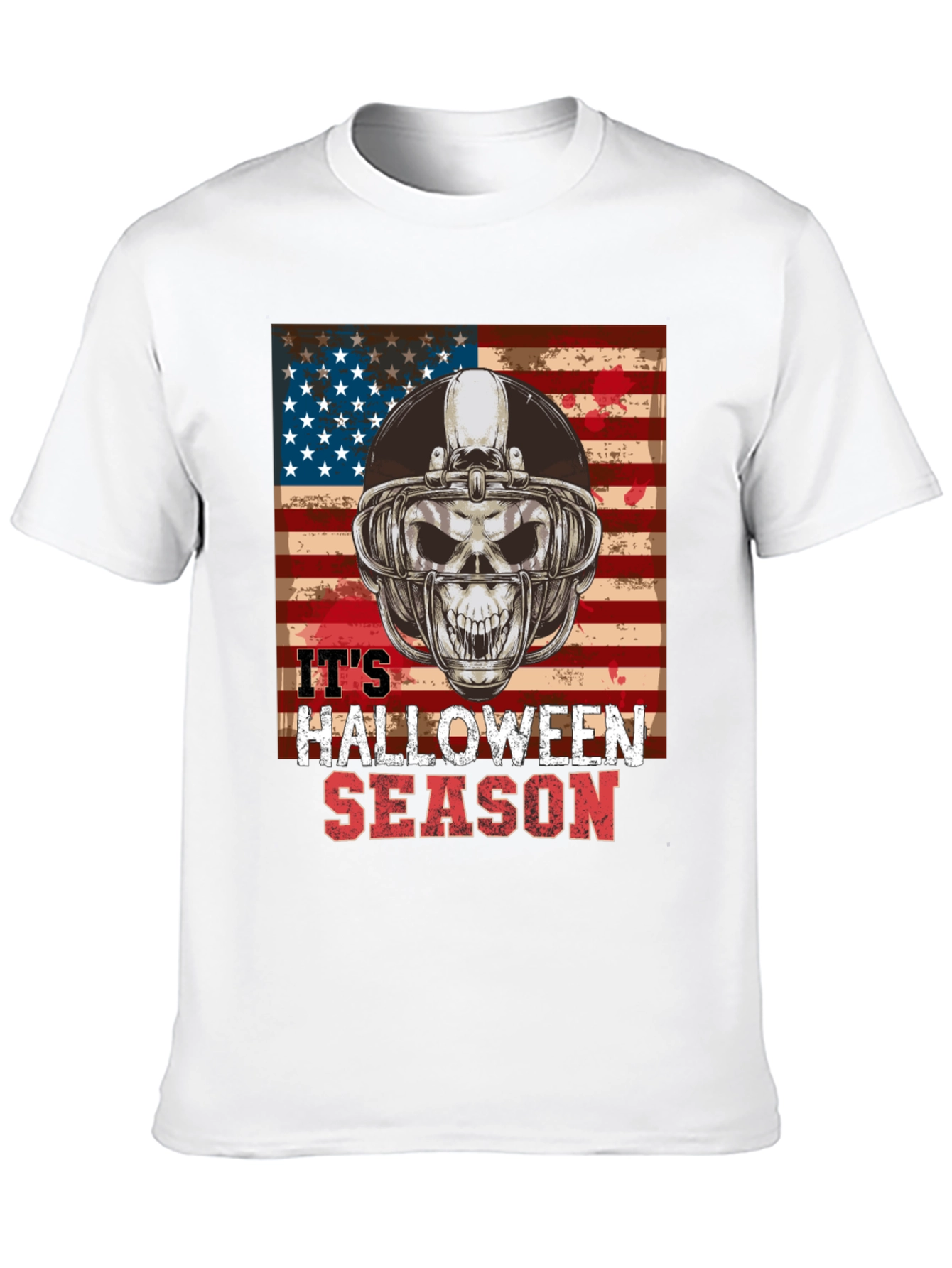 Skull Football Helmet Halloween T-Shirt