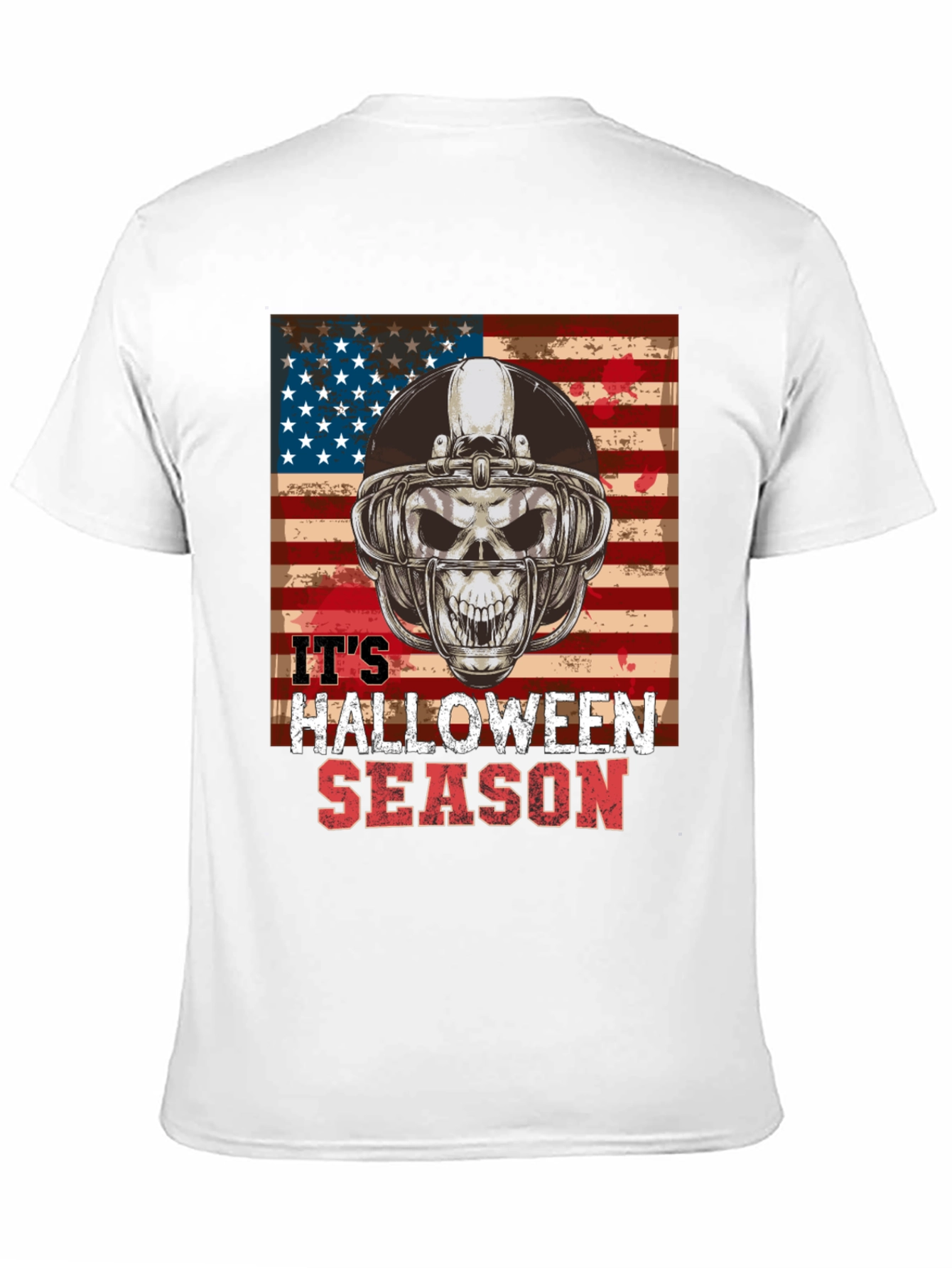 Skull Football Helmet Halloween T-Shirt