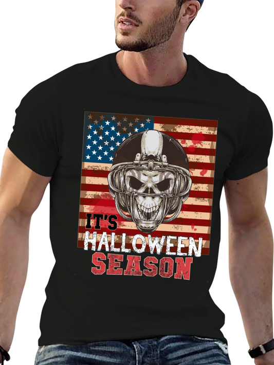 Skull Football Helmet Halloween T-Shirt