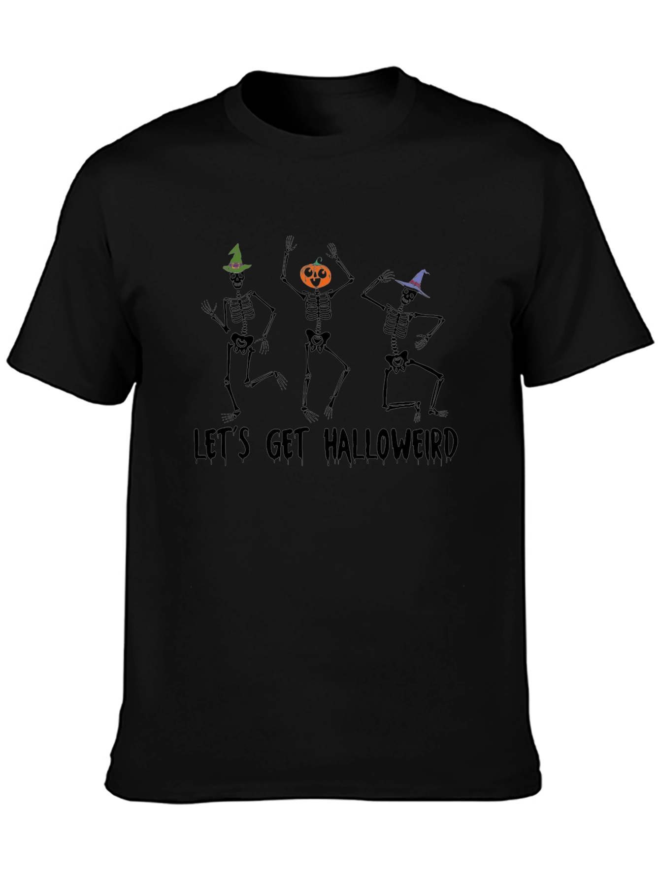 Lets Get Halloweird Skeleton Graphic Tee