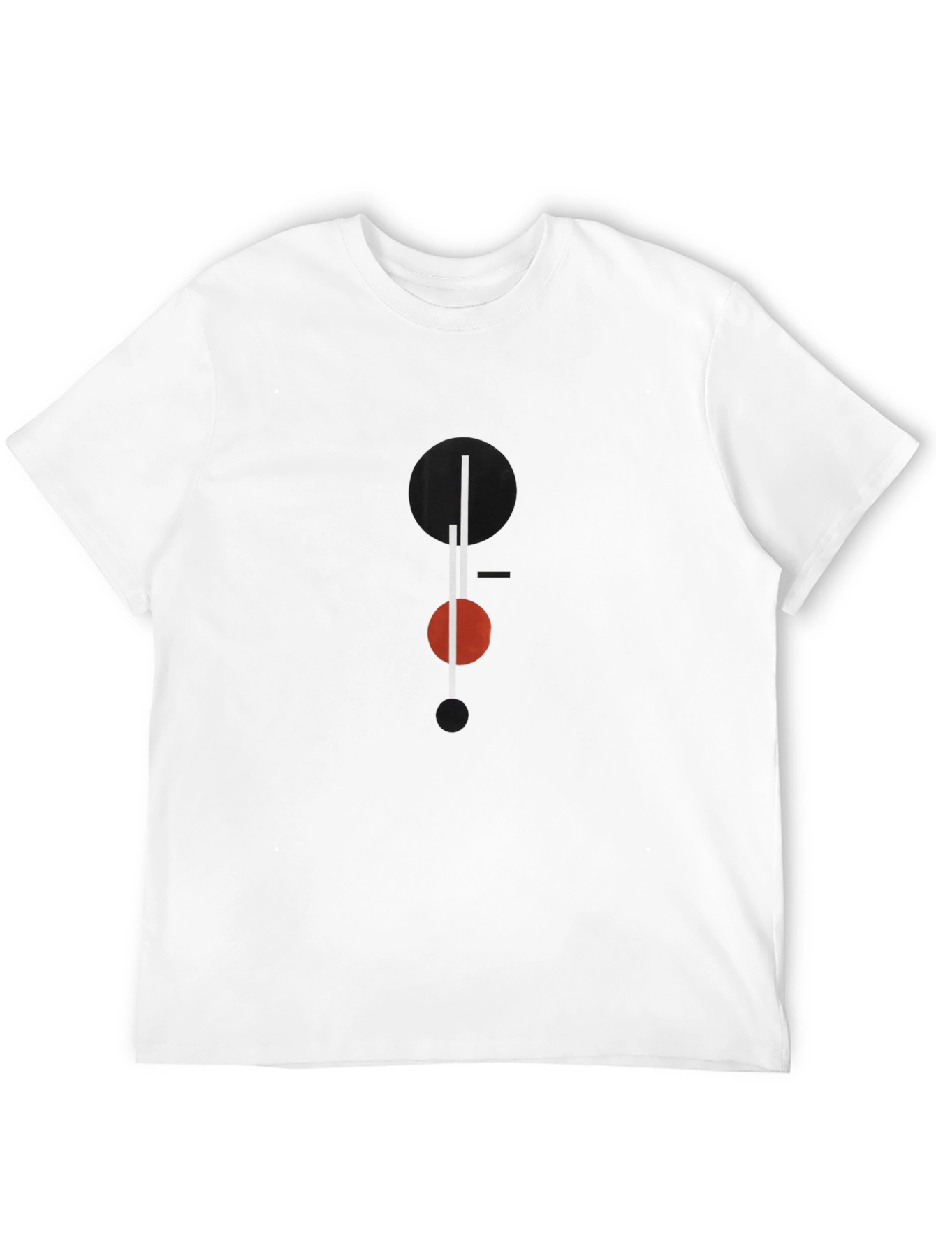 Modern Geometric Graphic Black T-Shirt