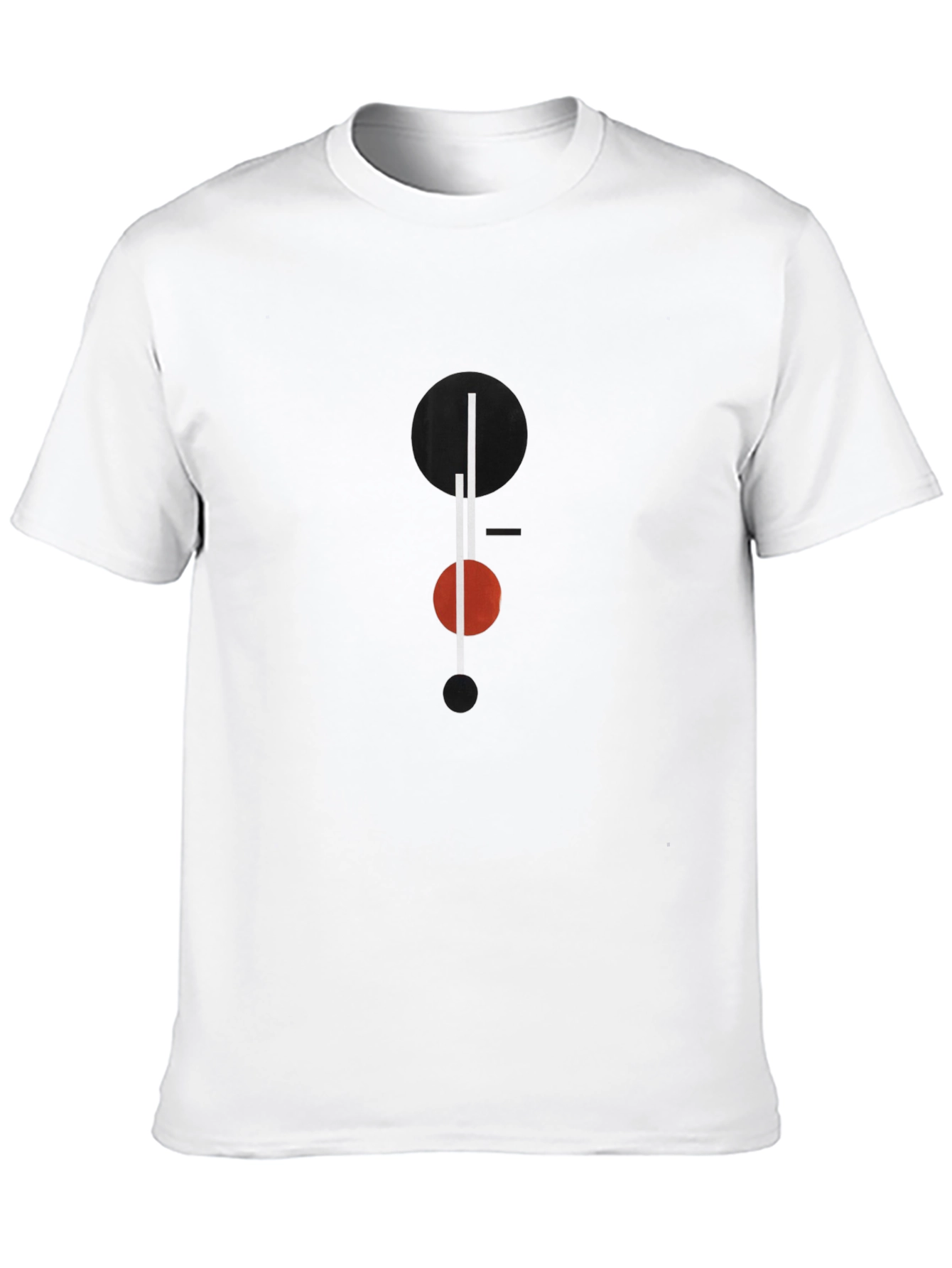 Modern Geometric Graphic Black T-Shirt