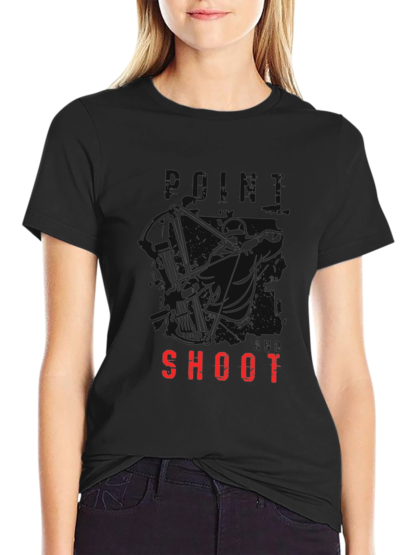 Black Point Aim Shoot Graphic T-Shirt