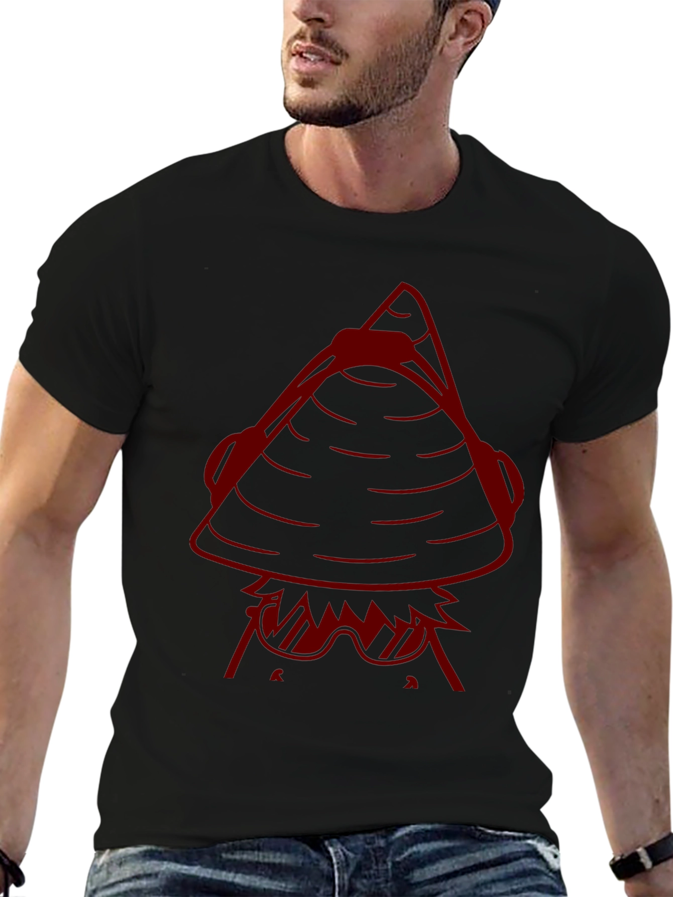 Illuminati Inspired Graphic Tee - Black Cotton Blend T-Shirt