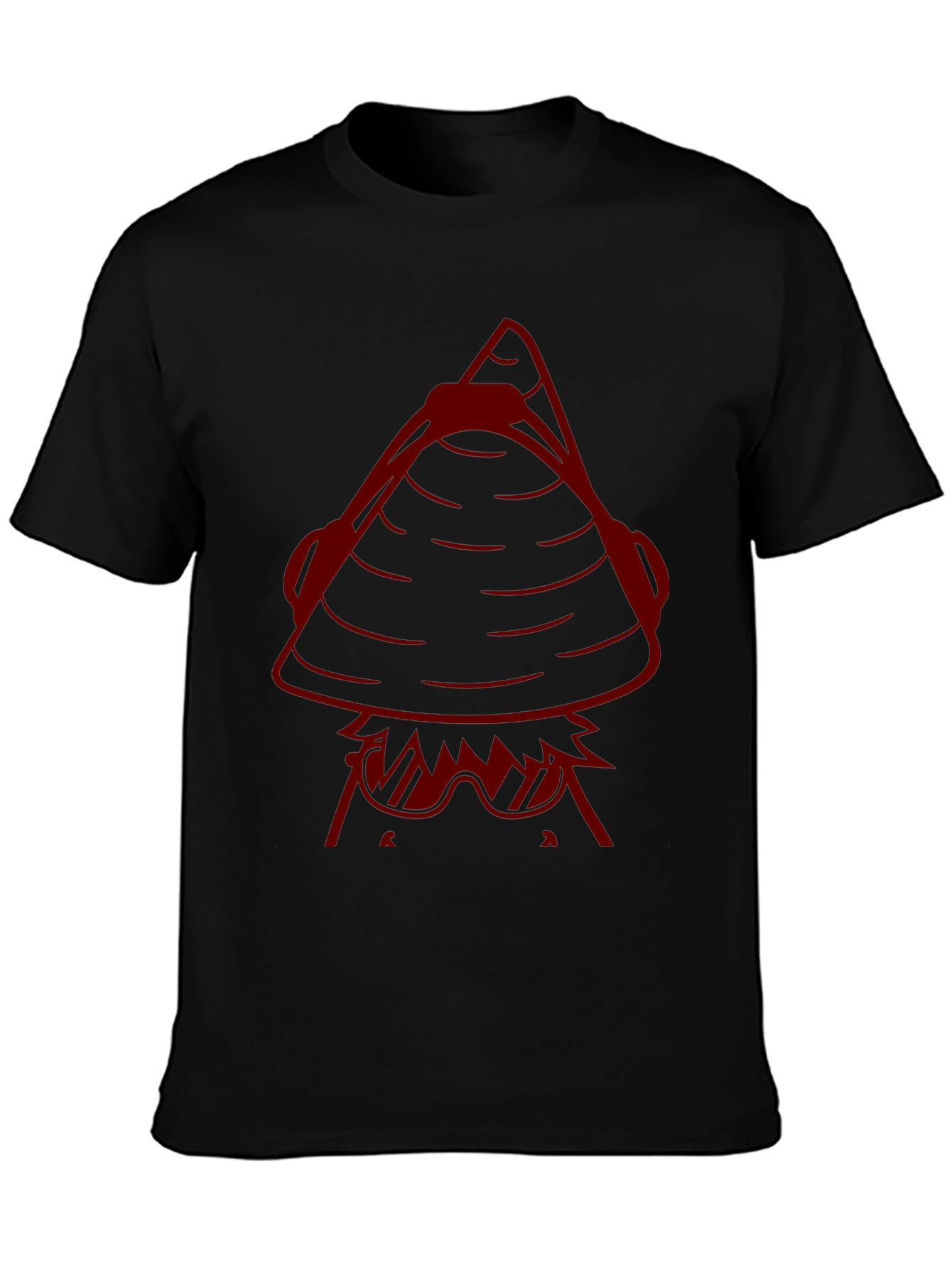 Illuminati Inspired Graphic Tee - Black Cotton Blend T-Shirt