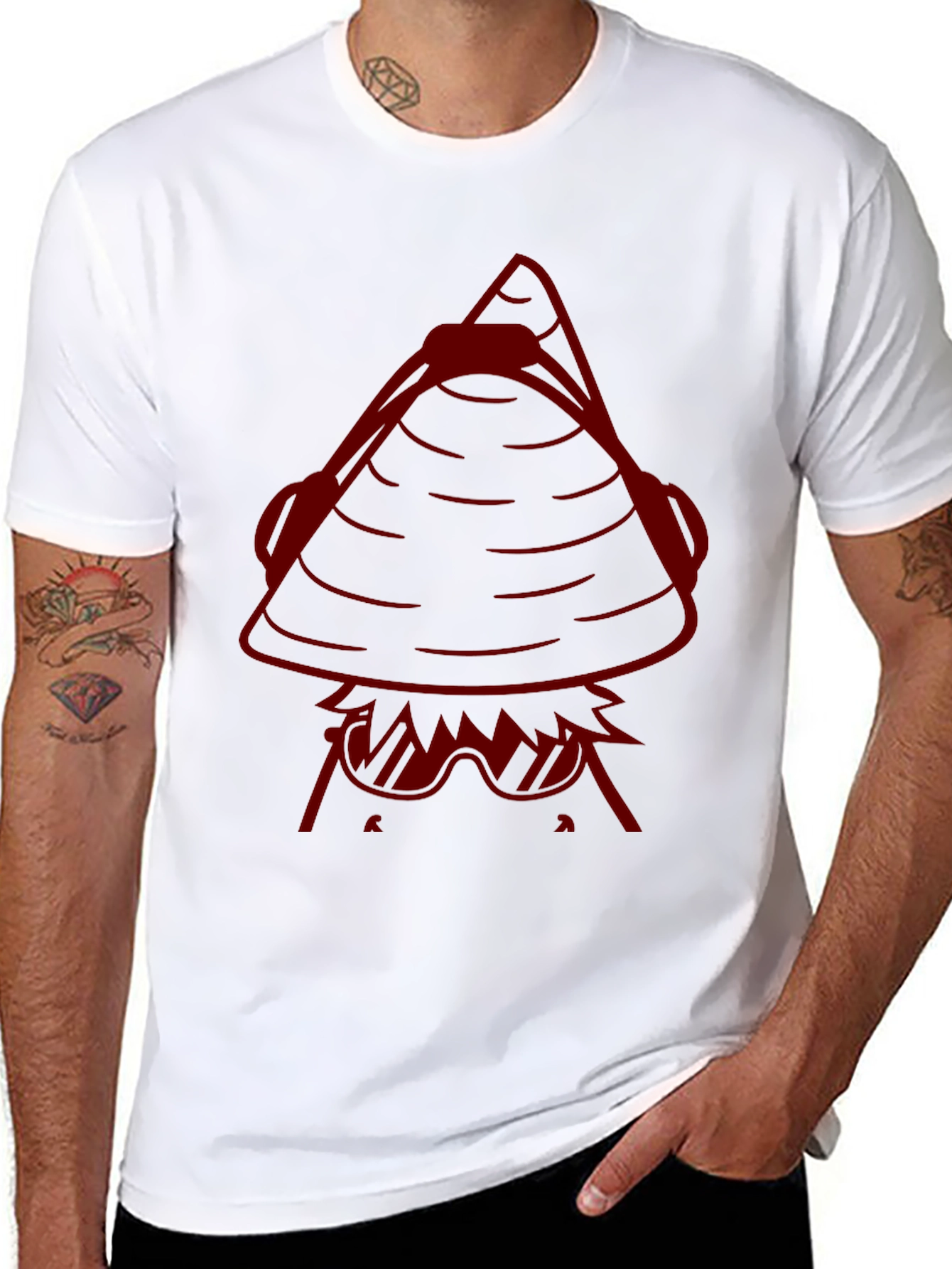 Illuminati Inspired Graphic Tee - Black Cotton Blend T-Shirt