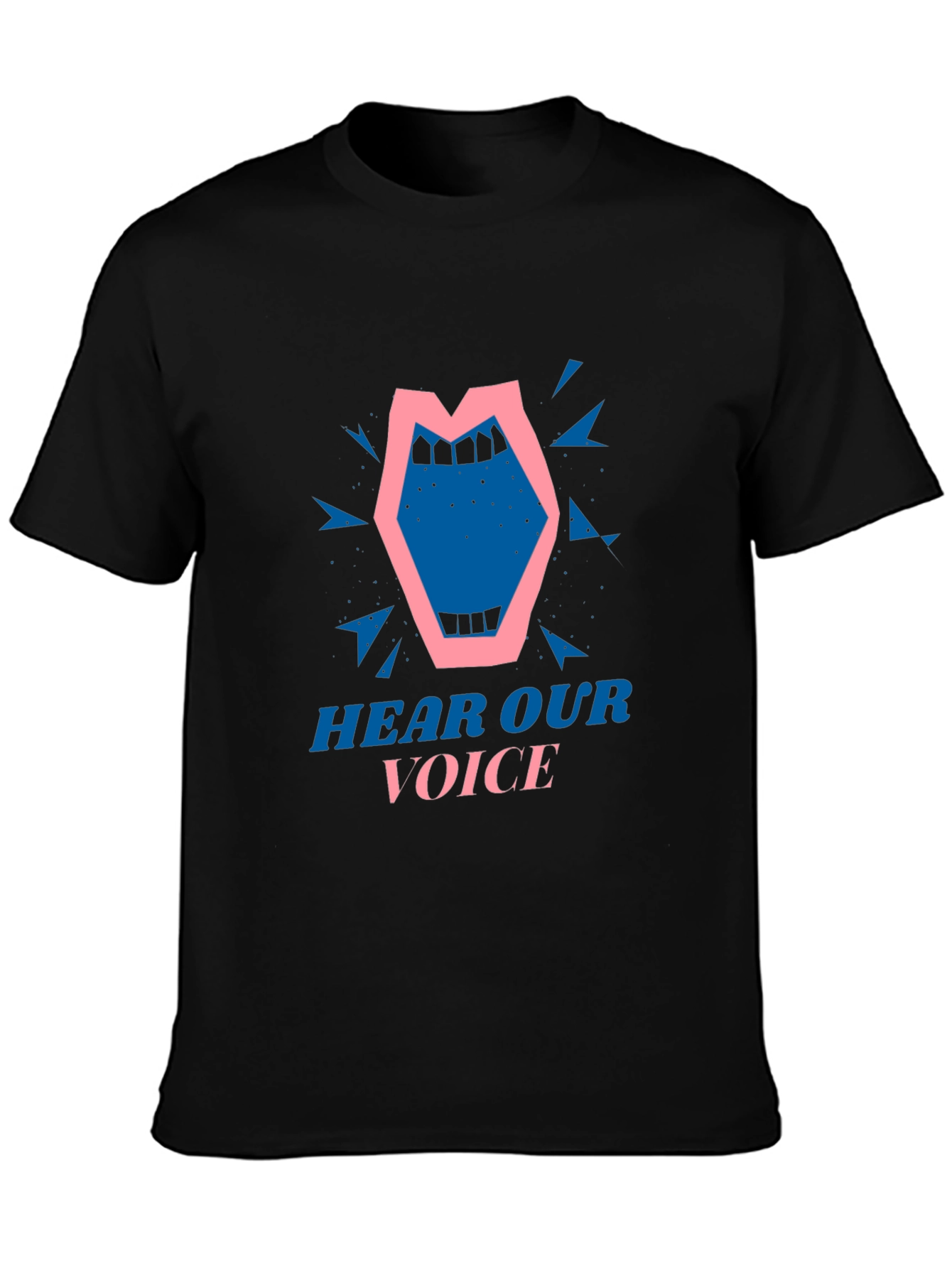 Hear Our Voice Graphic T-Shirt - Black Cotton Tee