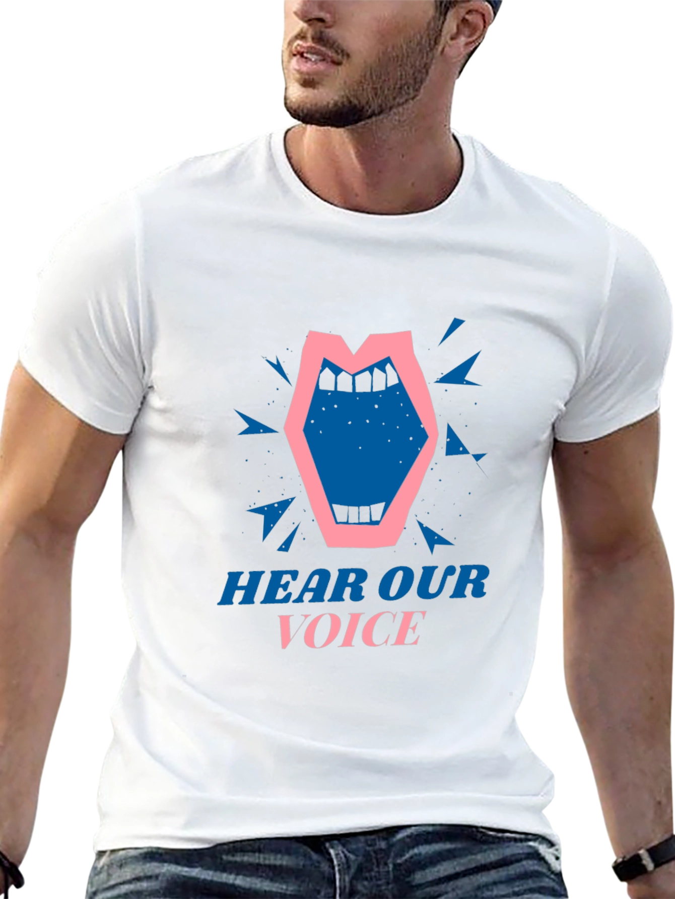 Hear Our Voice Graphic T-Shirt - Black Cotton Tee