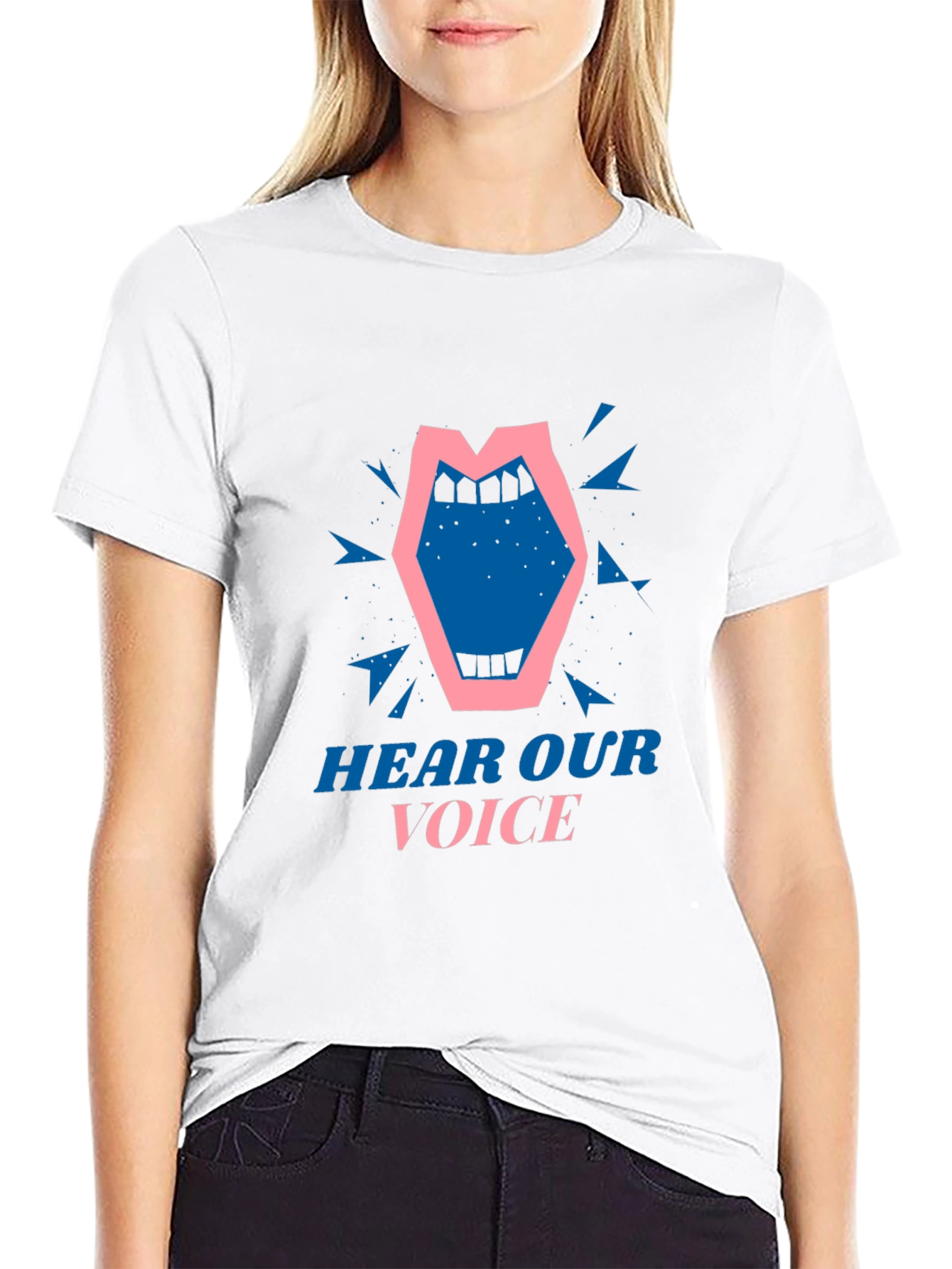 Hear Our Voice Graphic T-Shirt - Black Cotton Tee