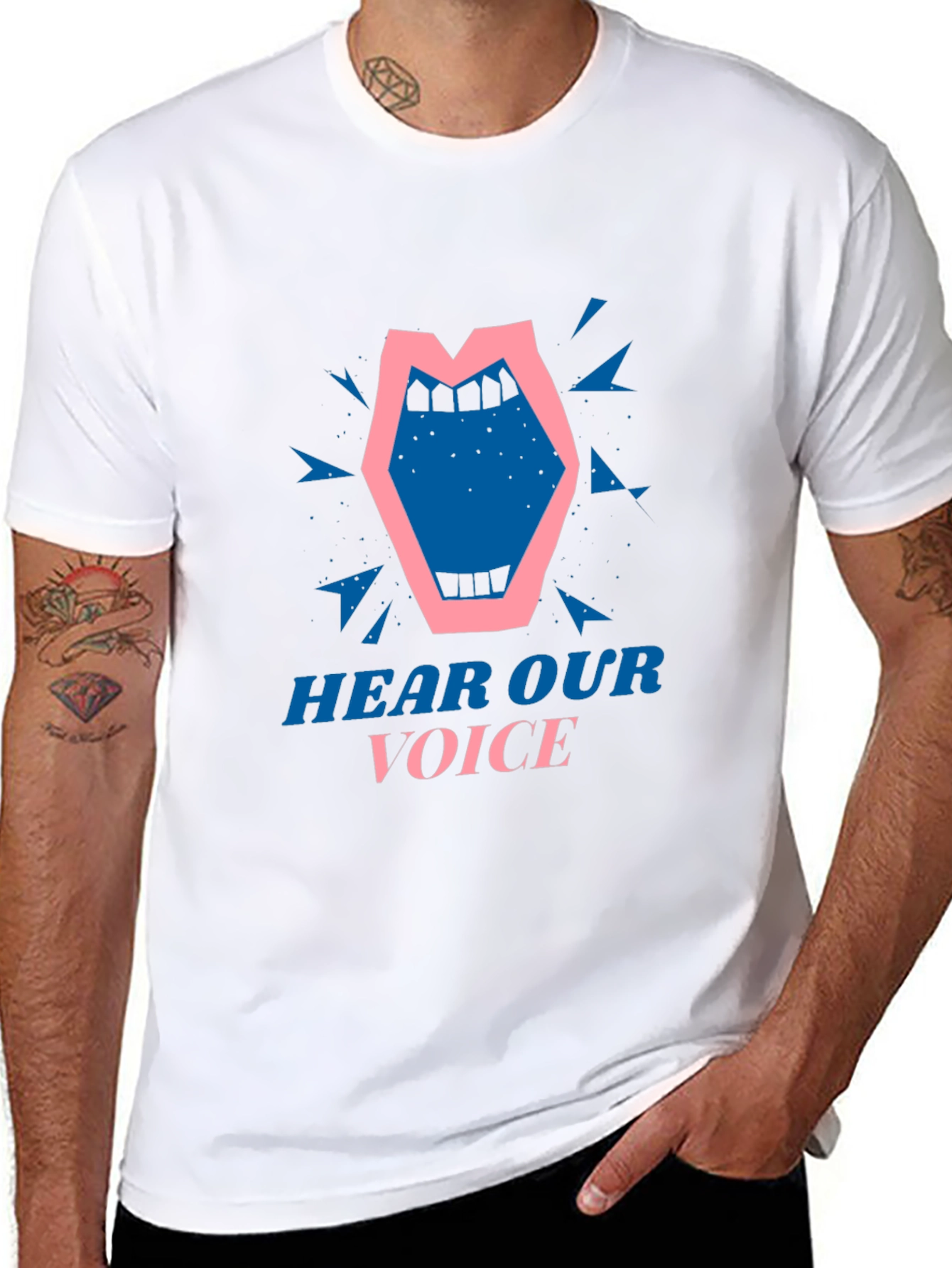 Hear Our Voice Graphic T-Shirt - Black Cotton Tee