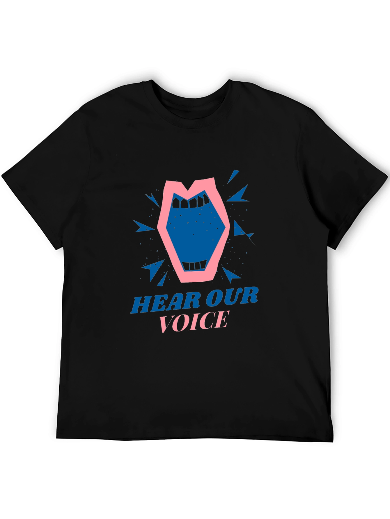 Hear Our Voice Graphic T-Shirt - Black Cotton Tee