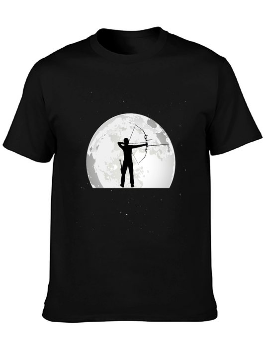 Archer Moon Graphic T-Shirt - Black Cotton Tee