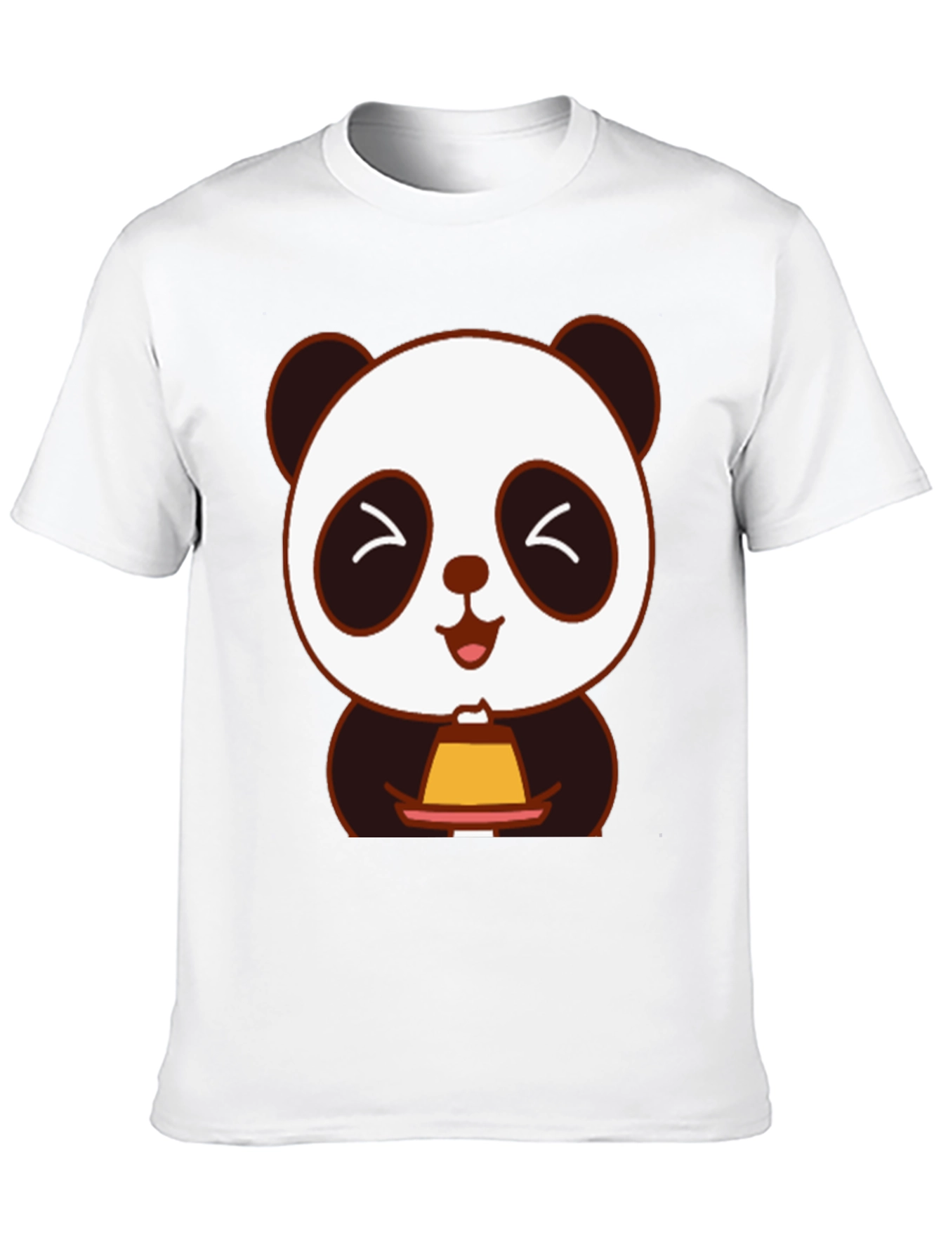 Cute Panda Holding Dessert T-Shirt