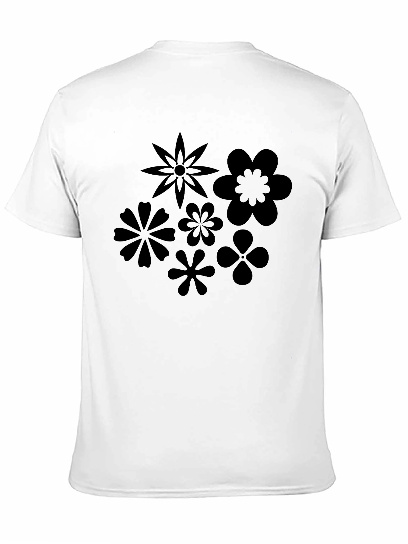 Black Flower Power Graphic T-Shirt