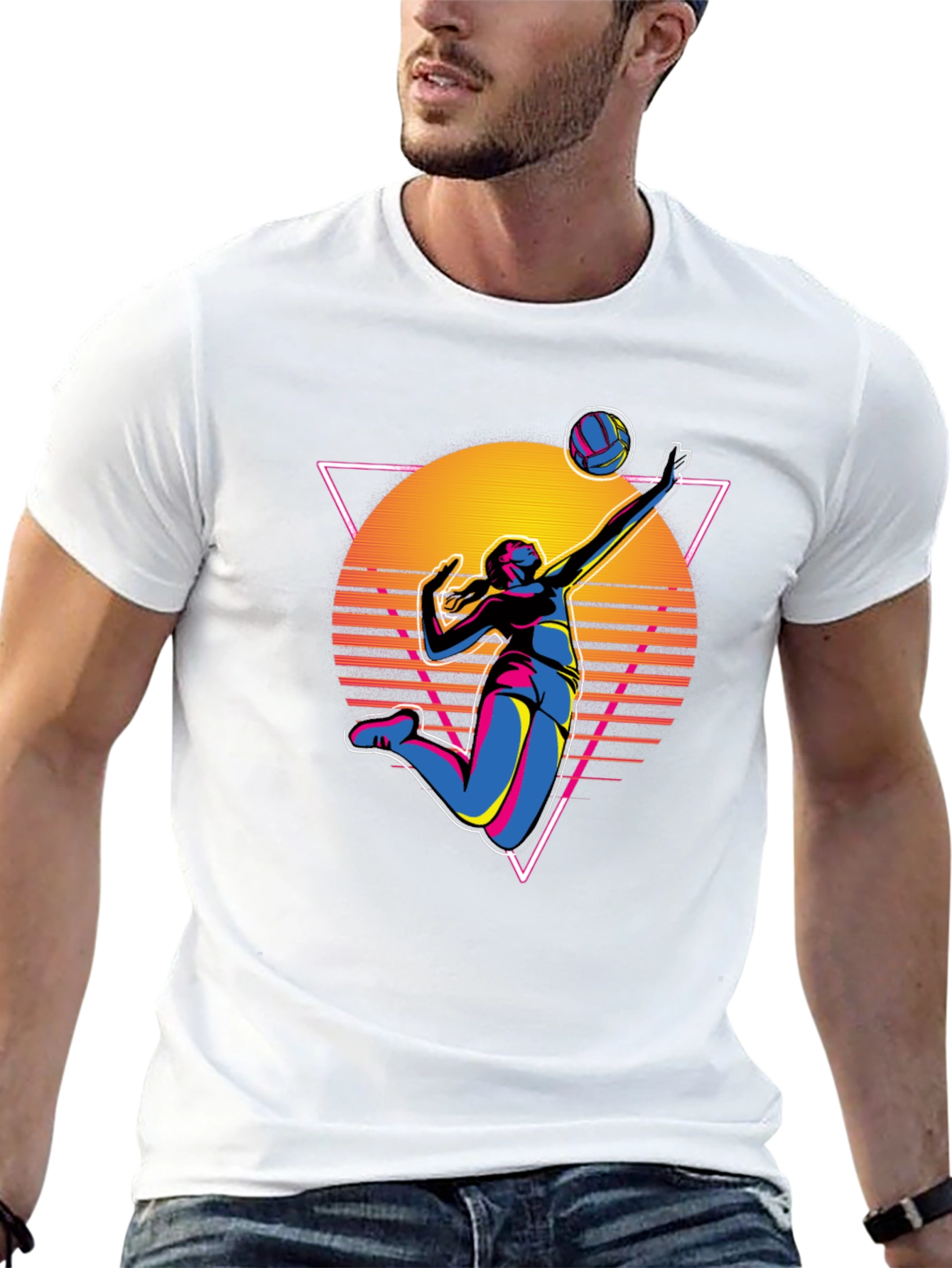 Volleyball Player Retro T-Shirt