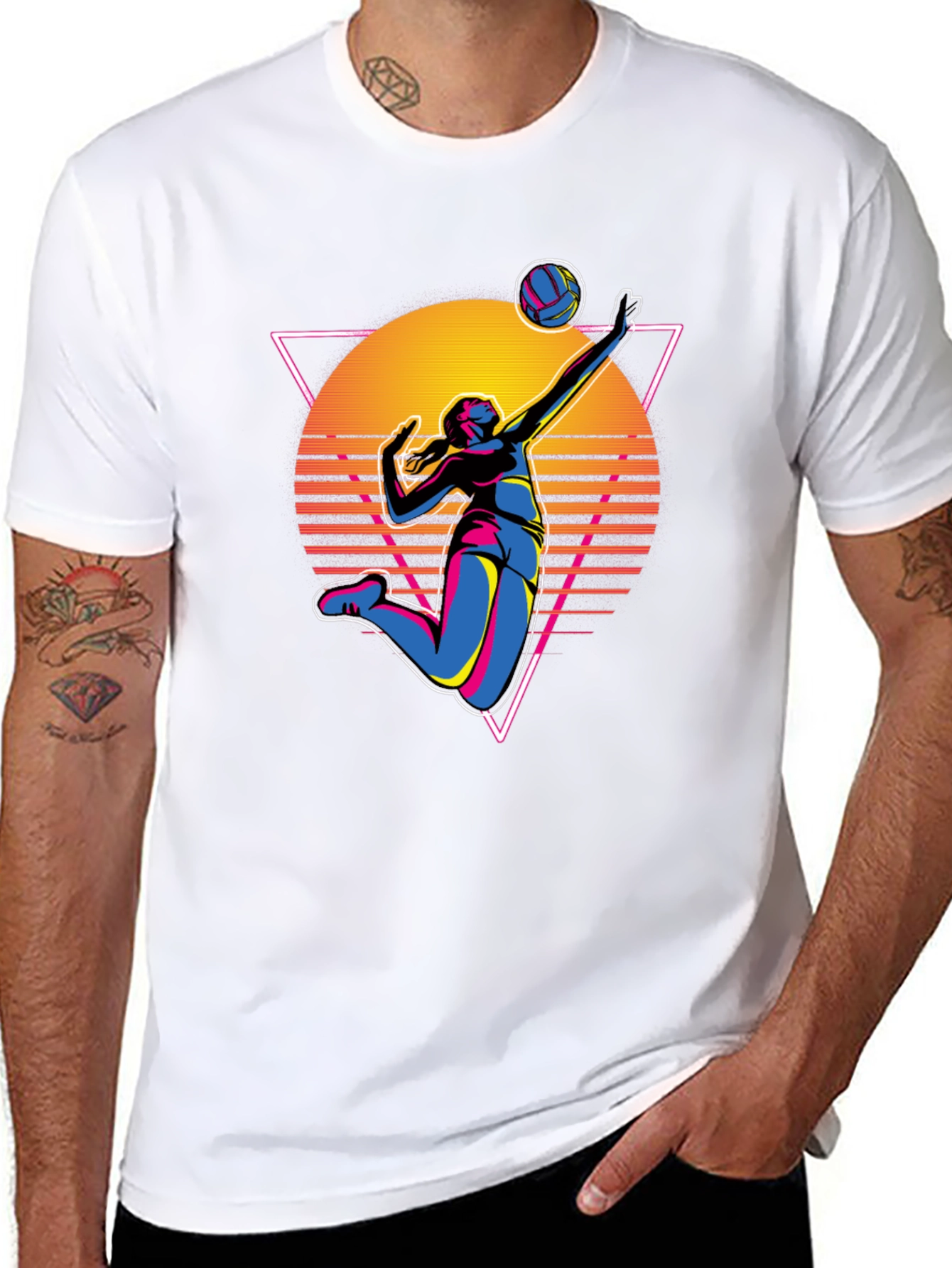 Volleyball Player Retro T-Shirt