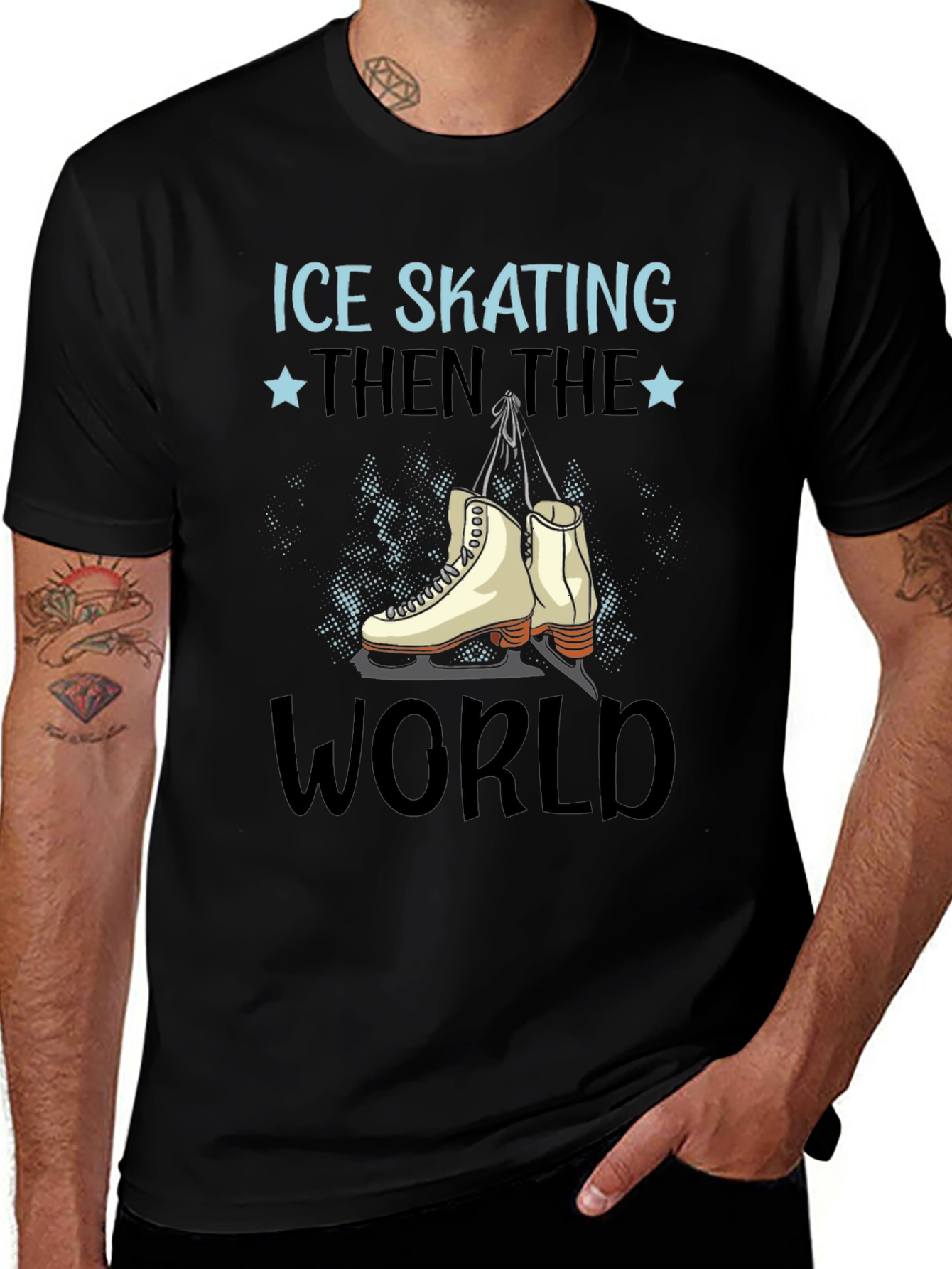 Ice Skating Then the World T-Shirt