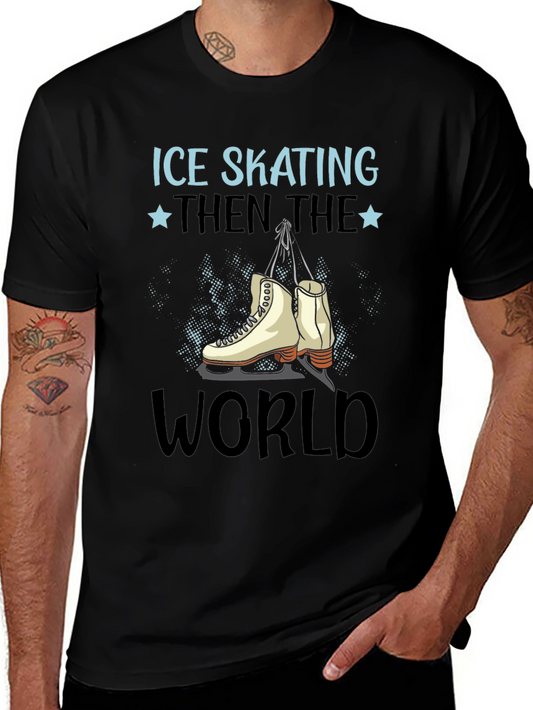 Ice Skating Then the World T-Shirt