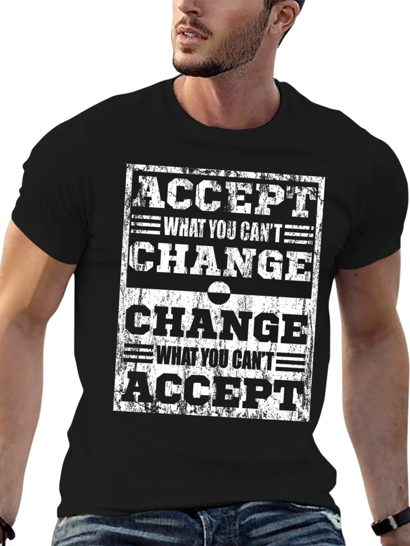 Inspirational Graphic Tee - Accept & Change