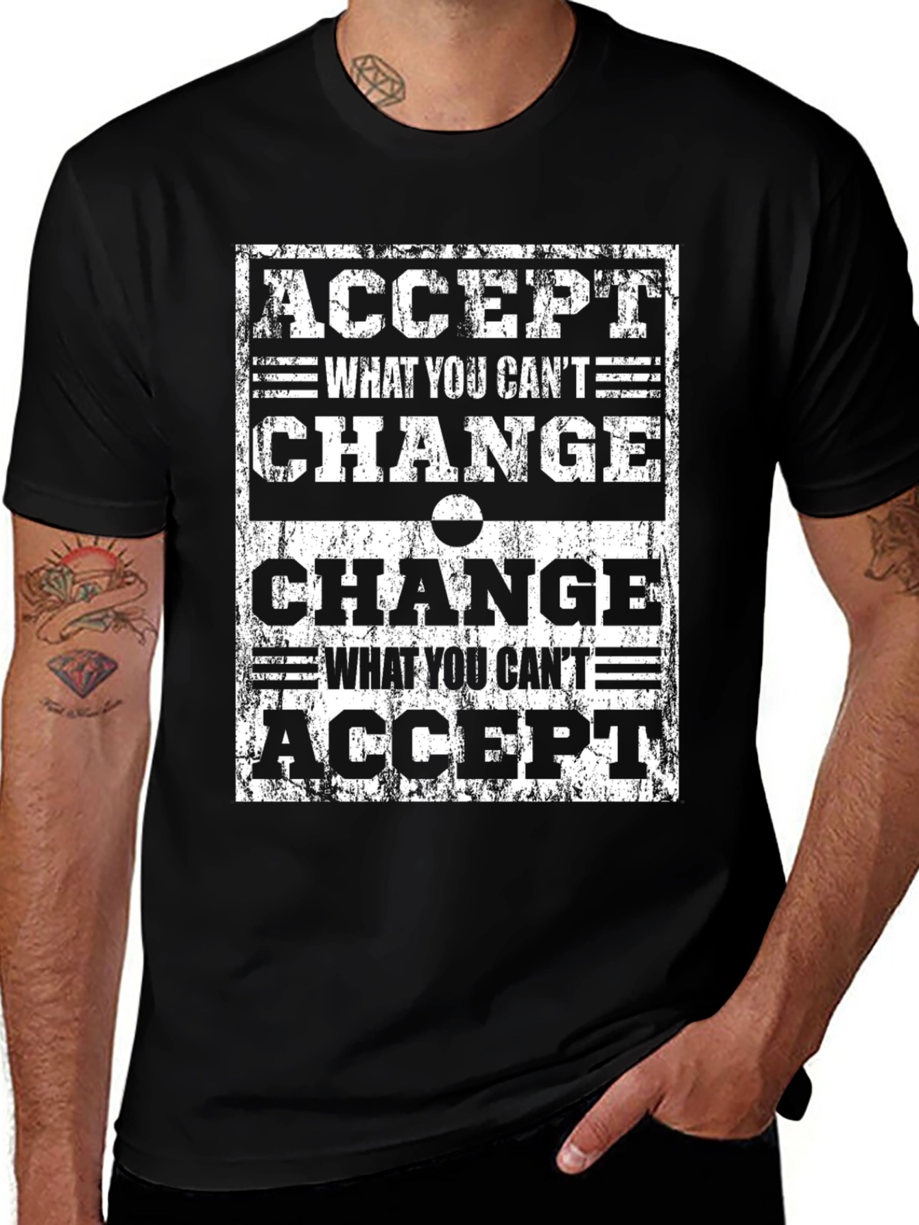 Inspirational Graphic Tee - Accept & Change