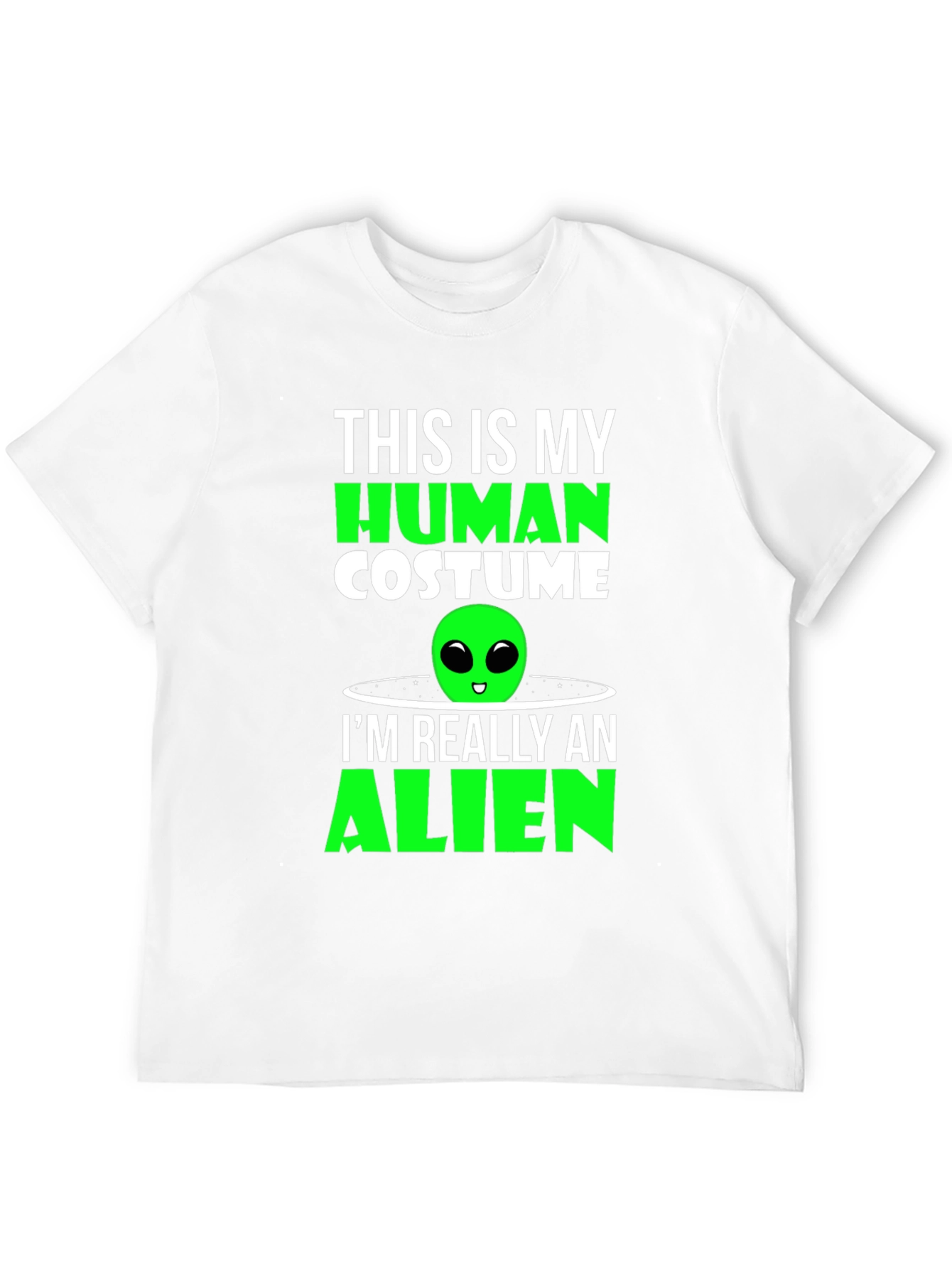 Human Costume Alien T-Shirt - Funny Sci-Fi Tee