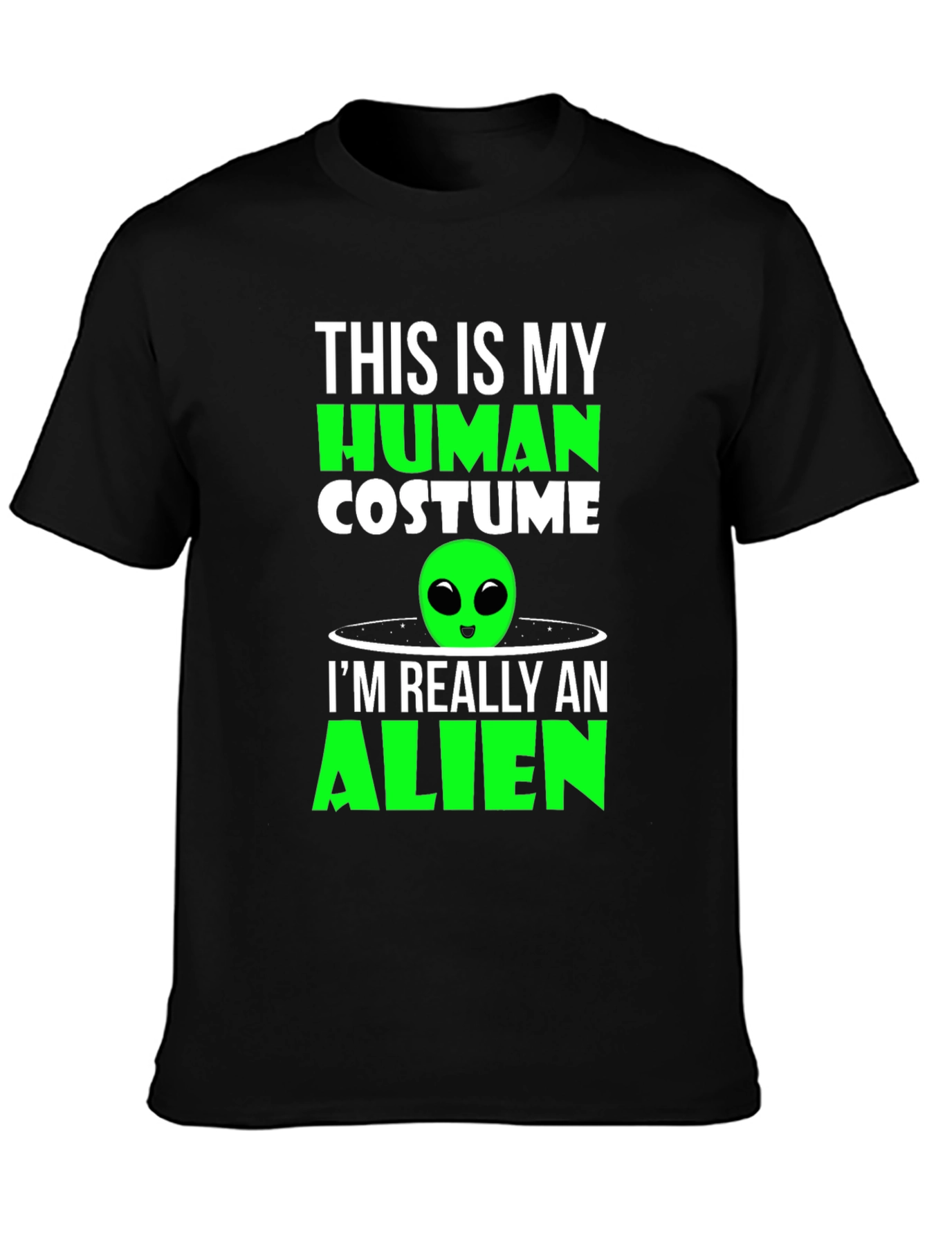 Human Costume Alien T-Shirt - Funny Sci-Fi Tee