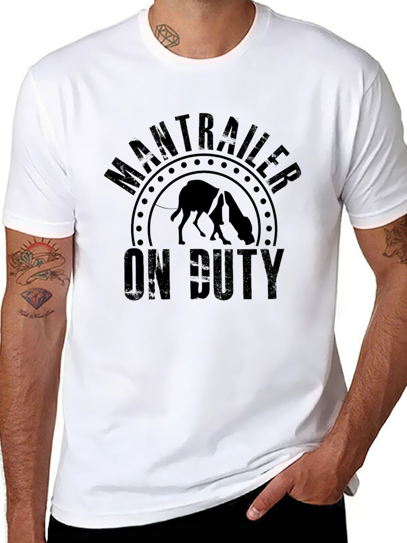 ManTrailer On Duty Black T-Shirt