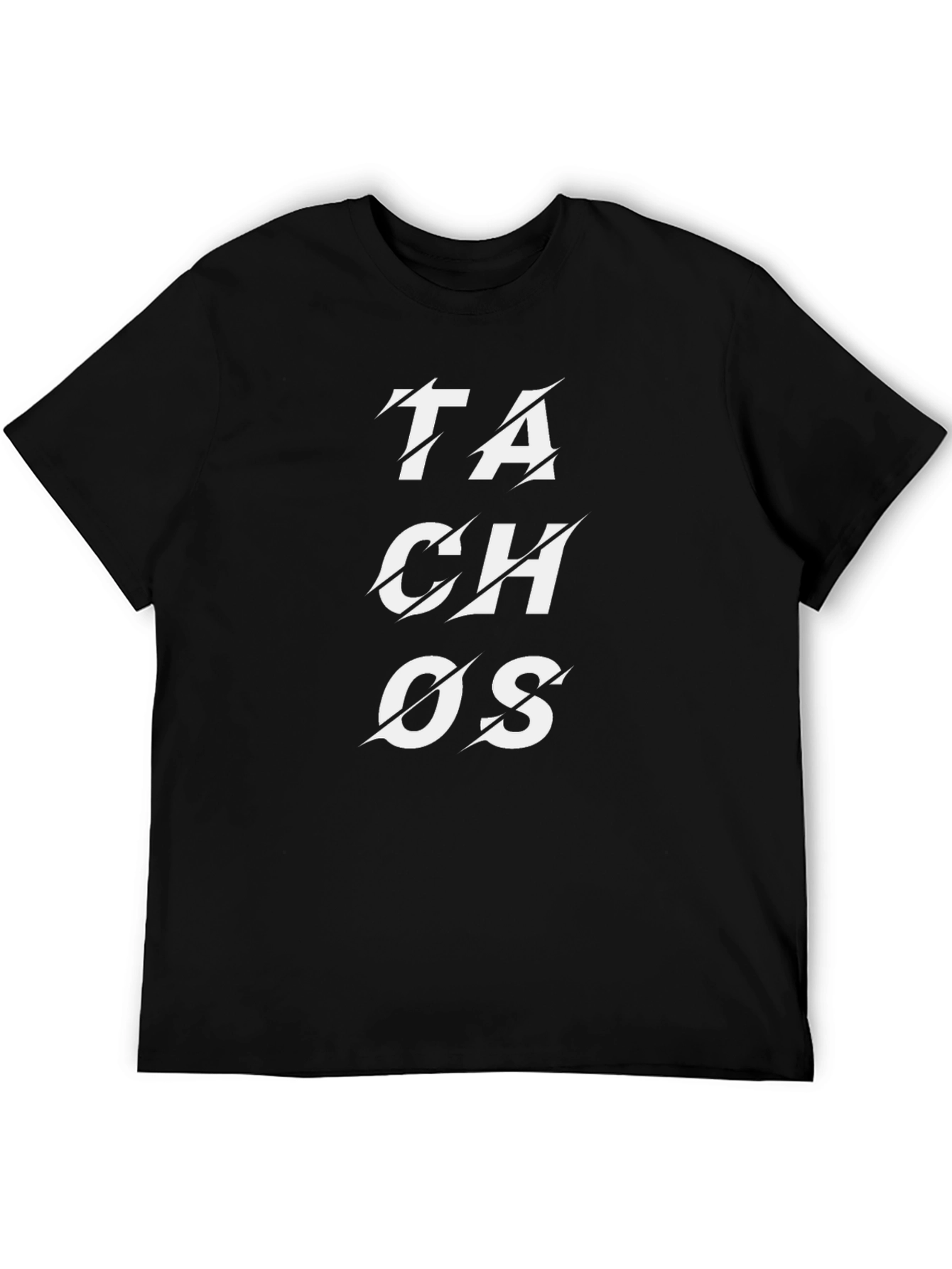 Stylish Black T-Shirt - TACHOS Graphic Tee