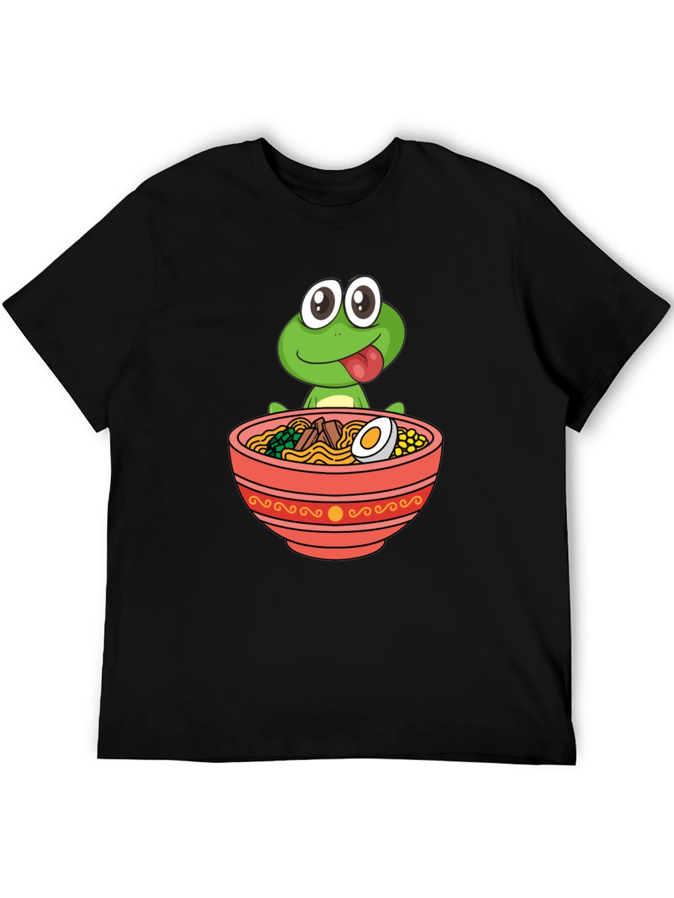 Frog Ramen Bowl Graphic Tee - Funny Unisex T-Shirt