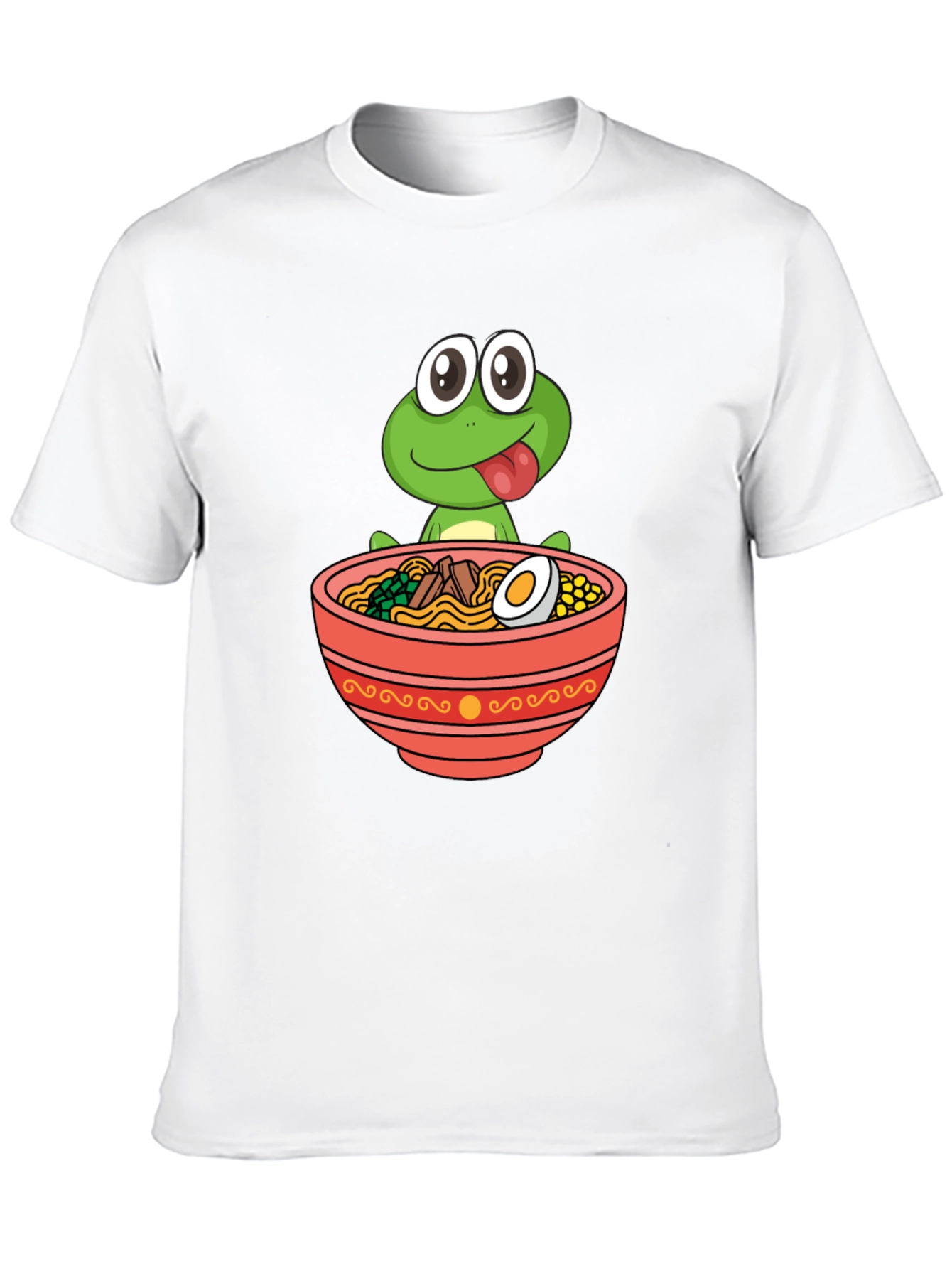Frog Ramen Bowl Graphic Tee - Funny Unisex T-Shirt