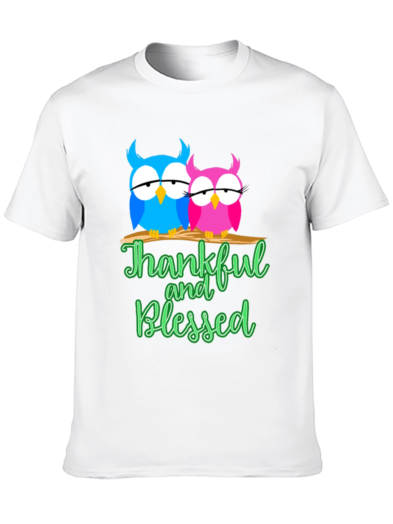 Thankful & Blessed Owls Graphic Tee