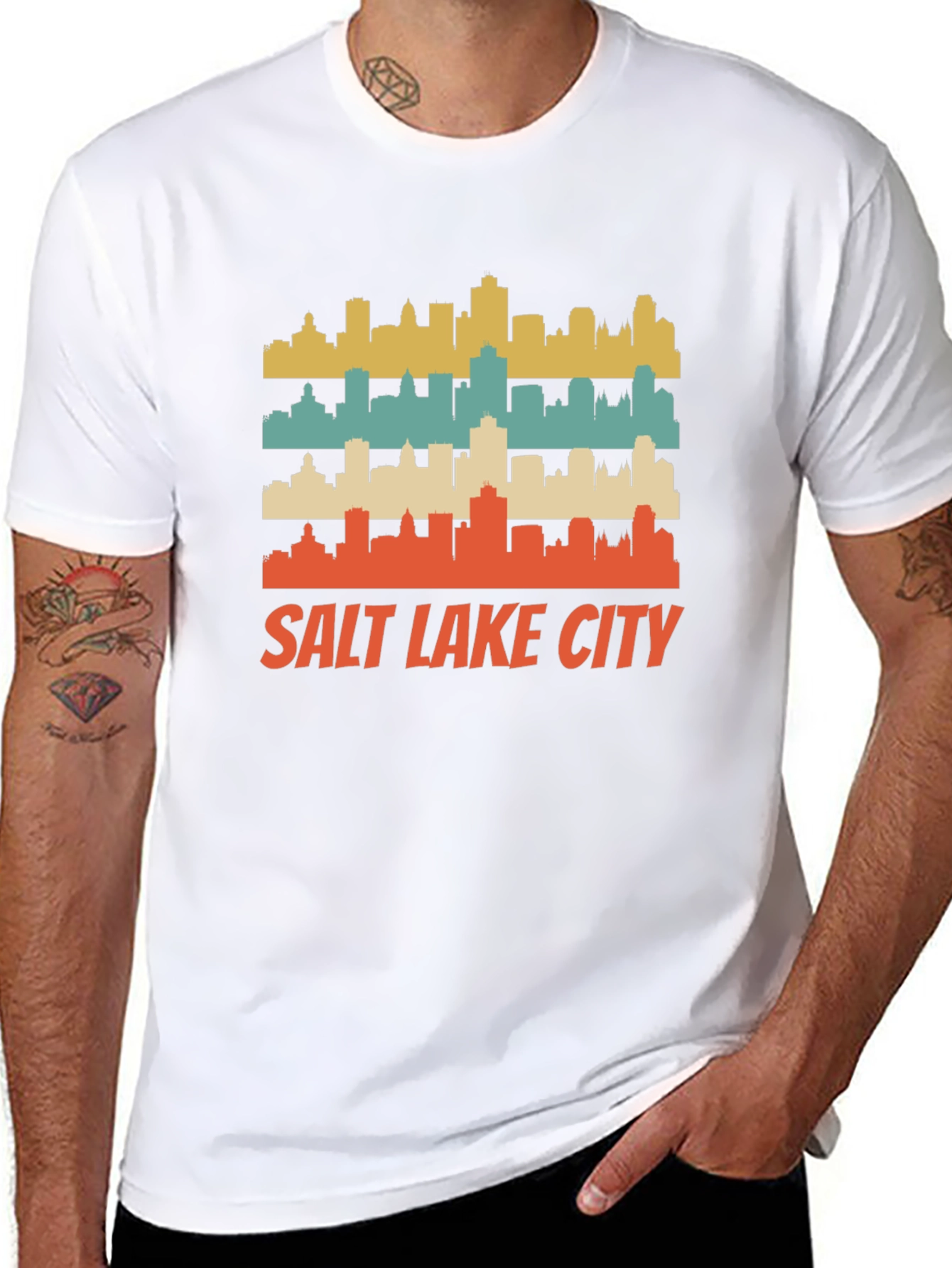 Retro Salt Lake City Skyline T-Shirt