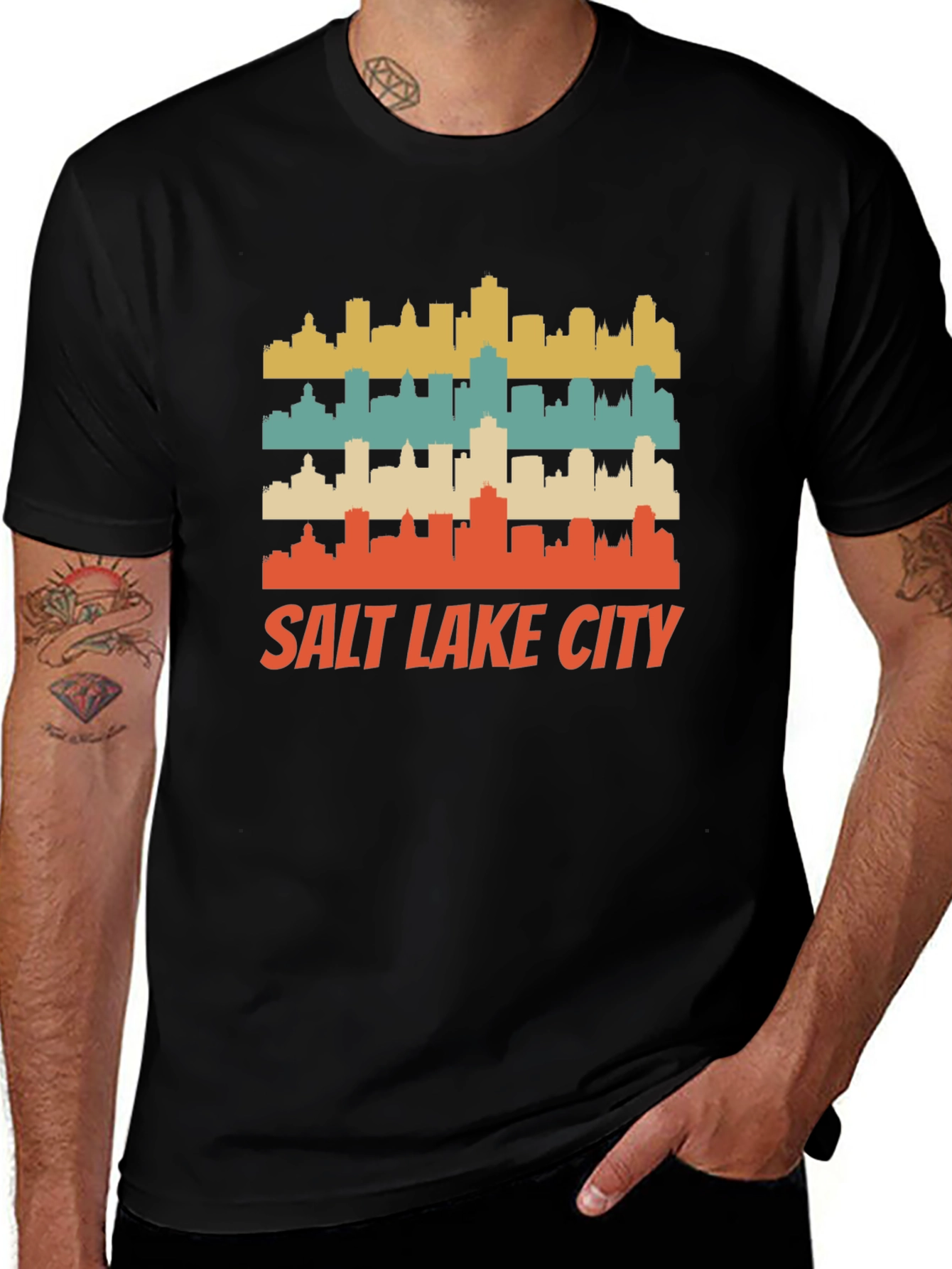 Retro Salt Lake City Skyline T-Shirt